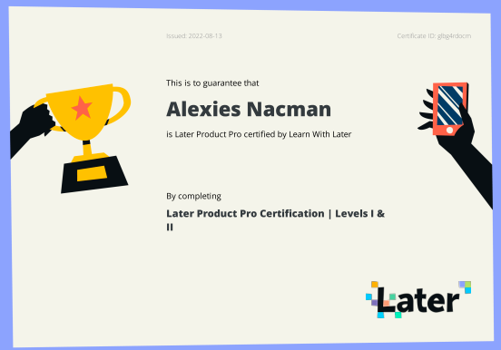 Later Product Pro Level I & II