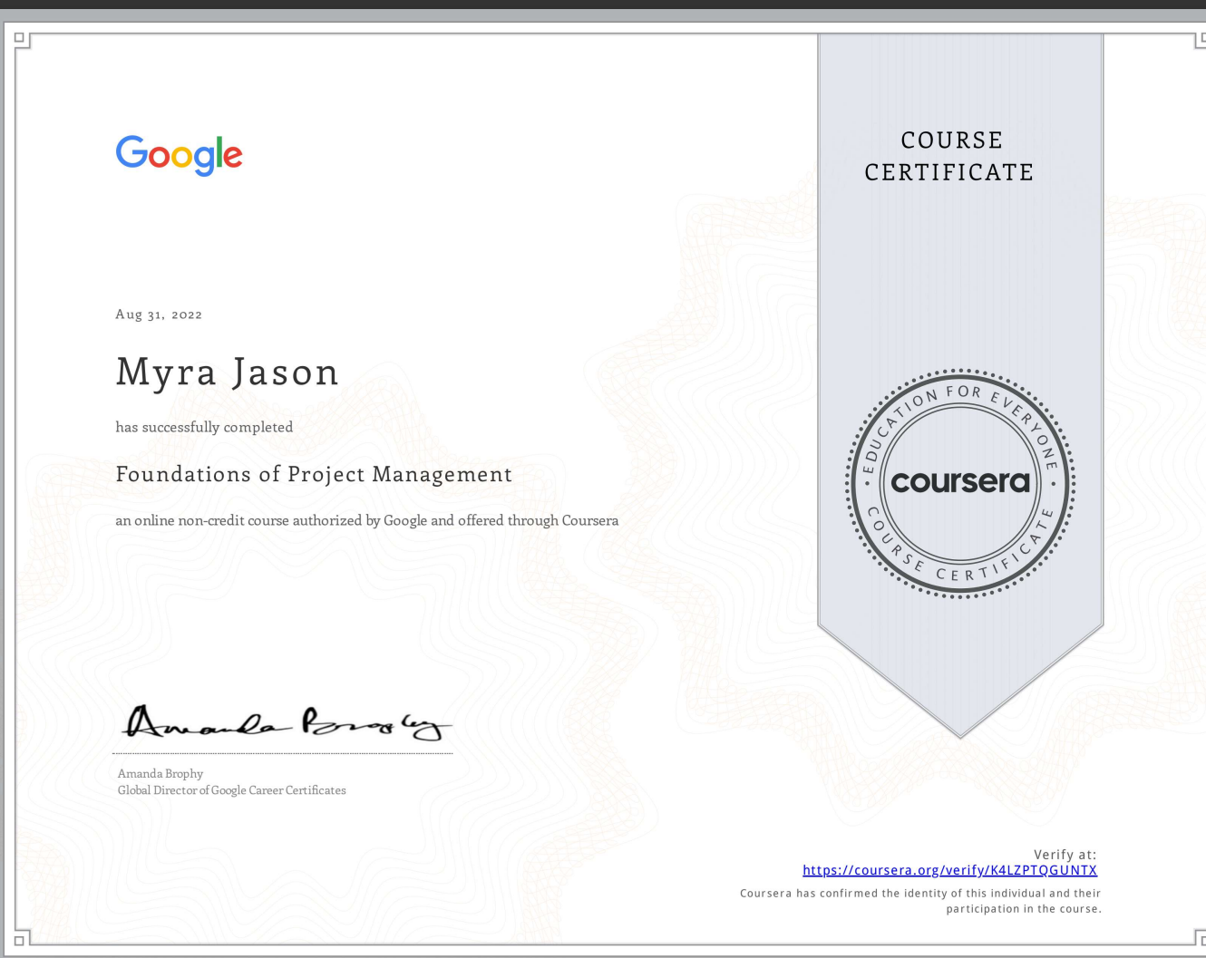Google Project Management