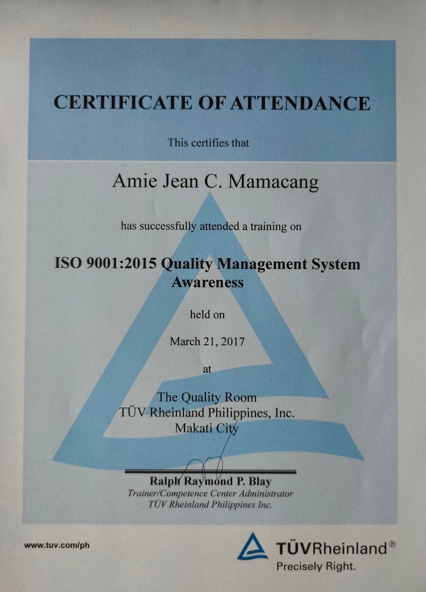 ISO 9001-2015 Quality Management System Awareness