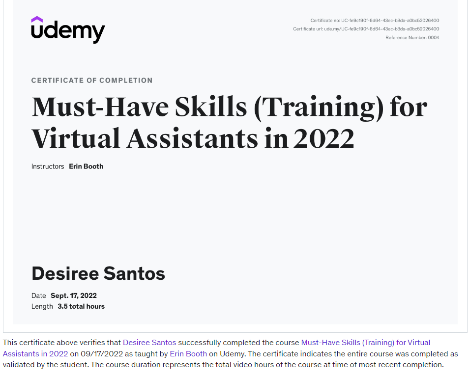 Udemy Must- Have Skills (Training) for Virtual Assistants in 2022