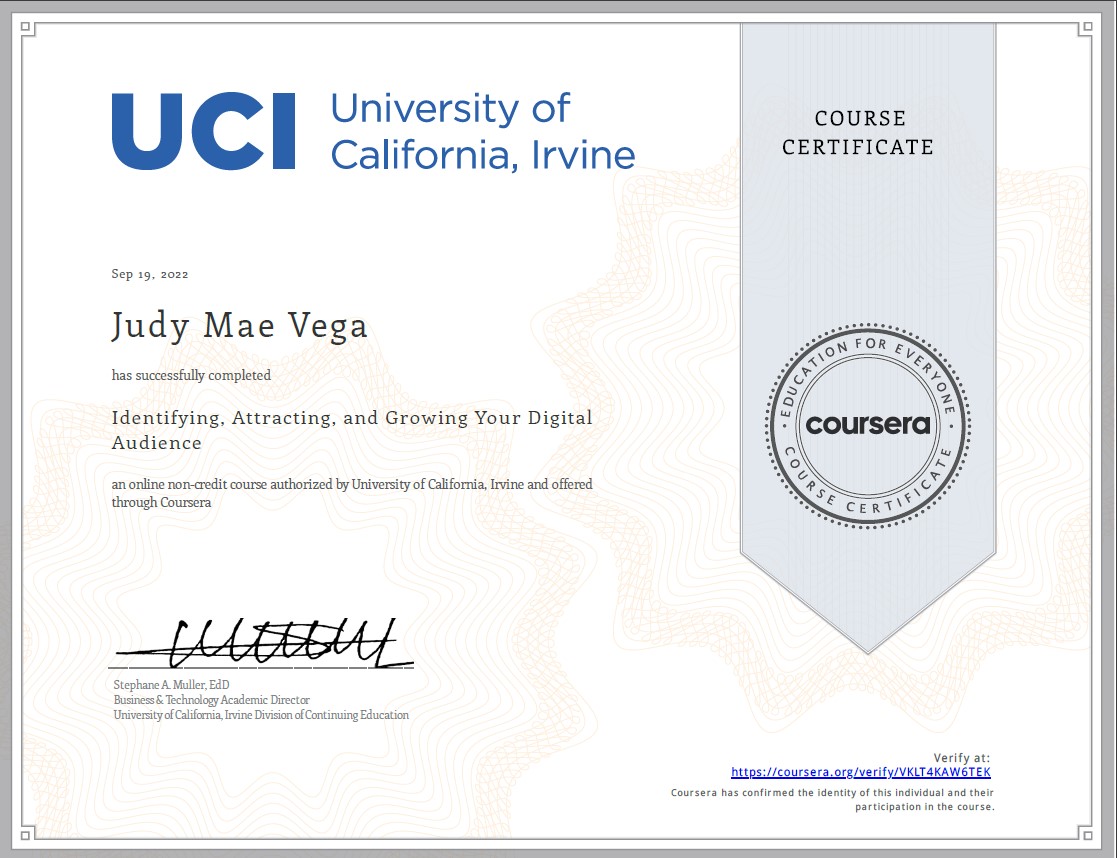 Identifying, Attracting, and Growing Your Digital Audience (UCI)