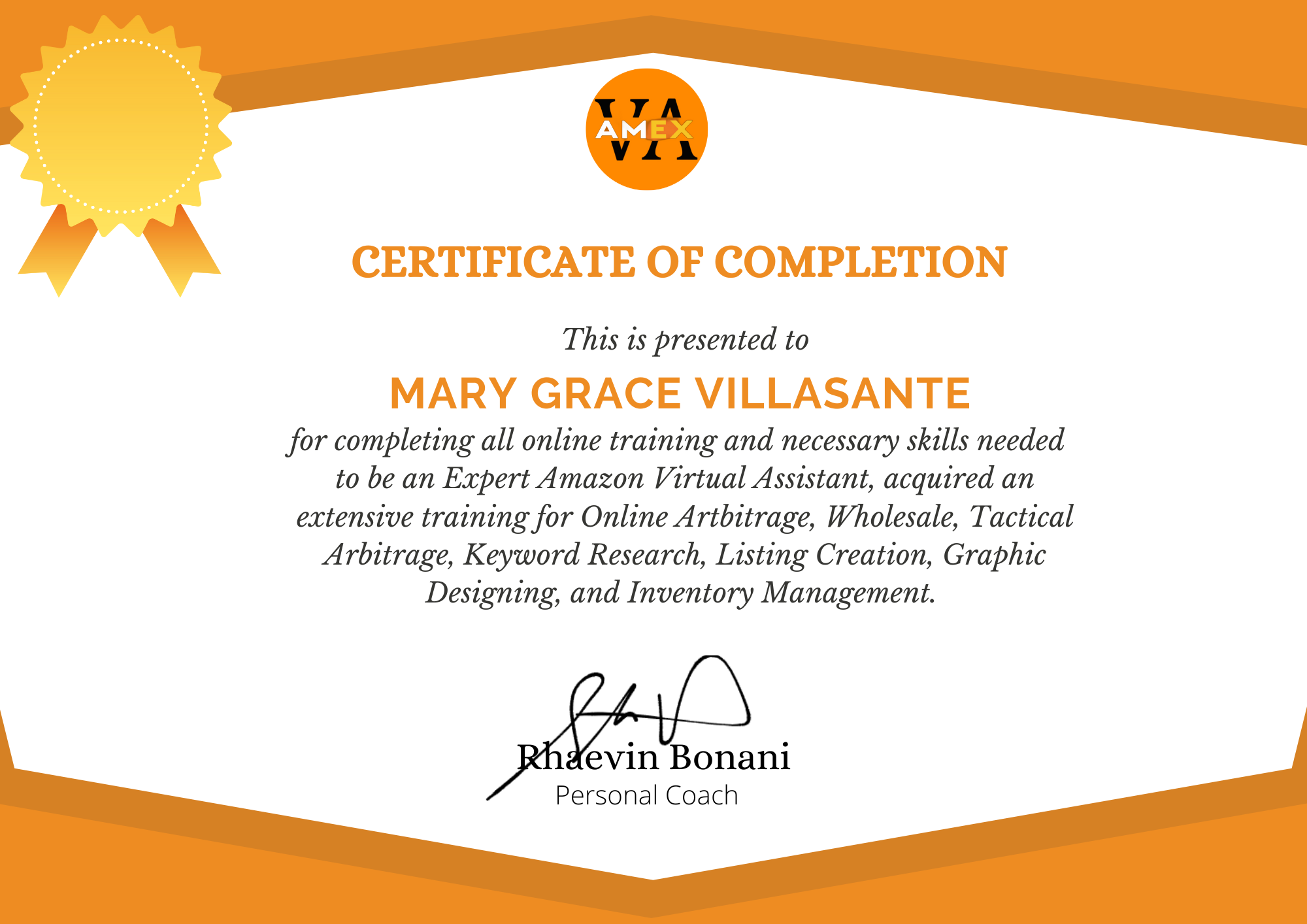 Amazon Virtual Assistant Masterclass  COMPLETED