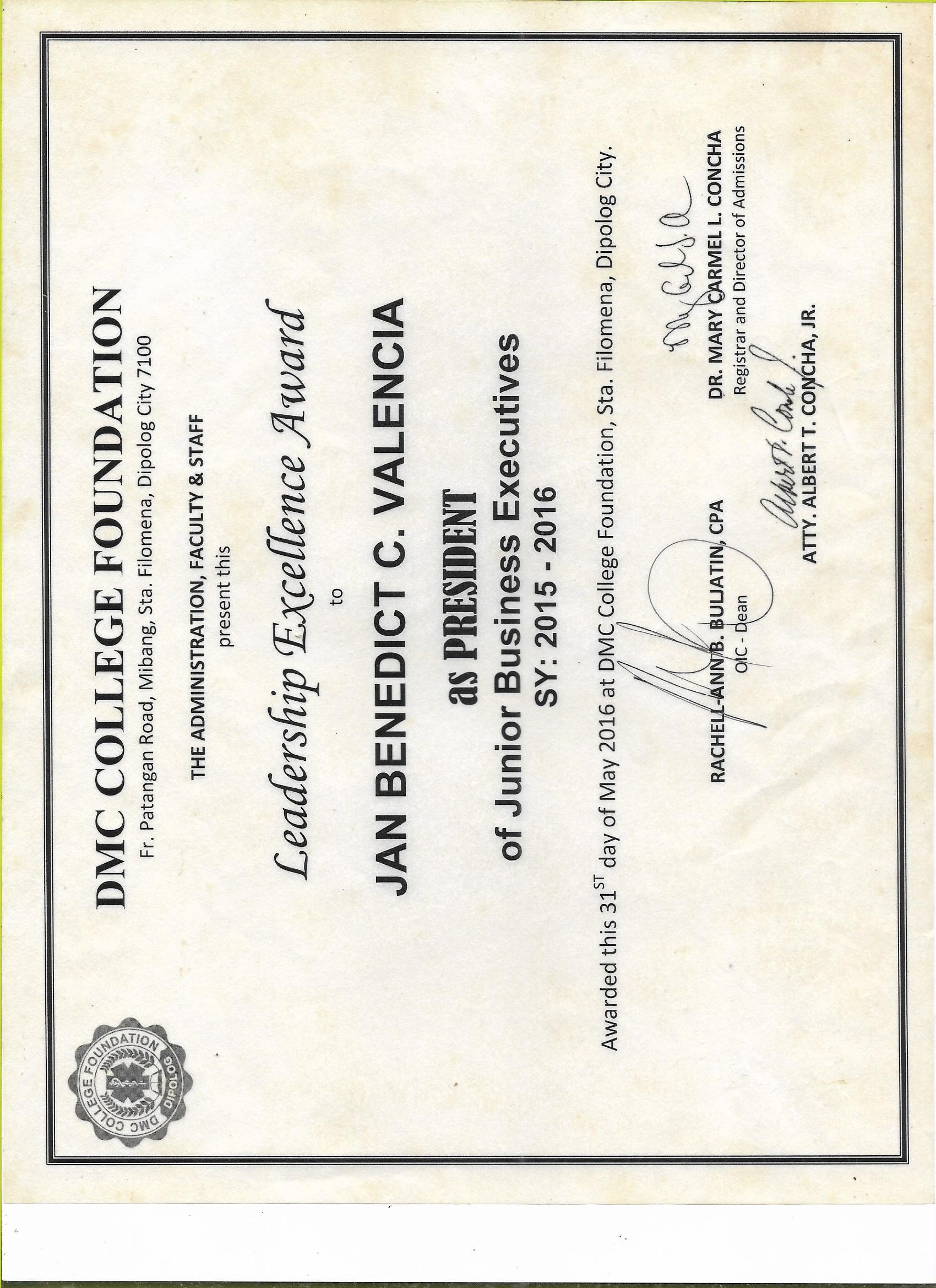 Leadership Excellence Award