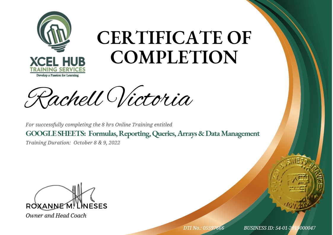 Google Sheets (Formula, Reporting, Queries, Arrays & Data Management)