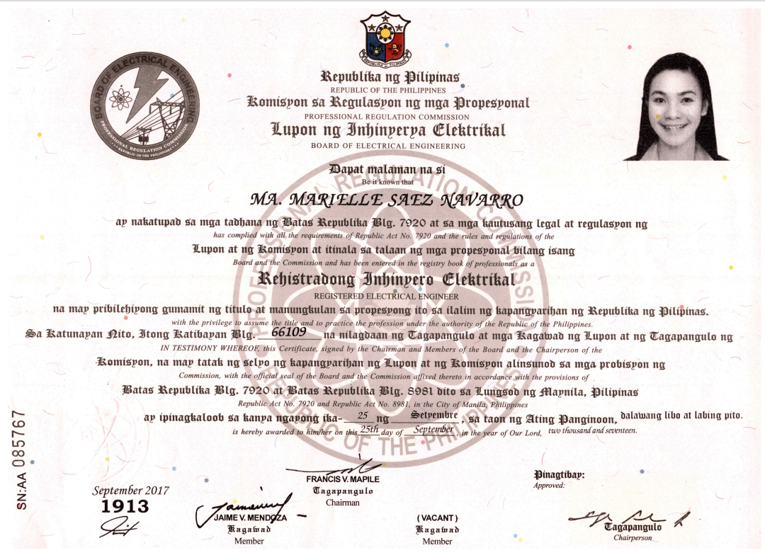 Registered Electrical Engineer