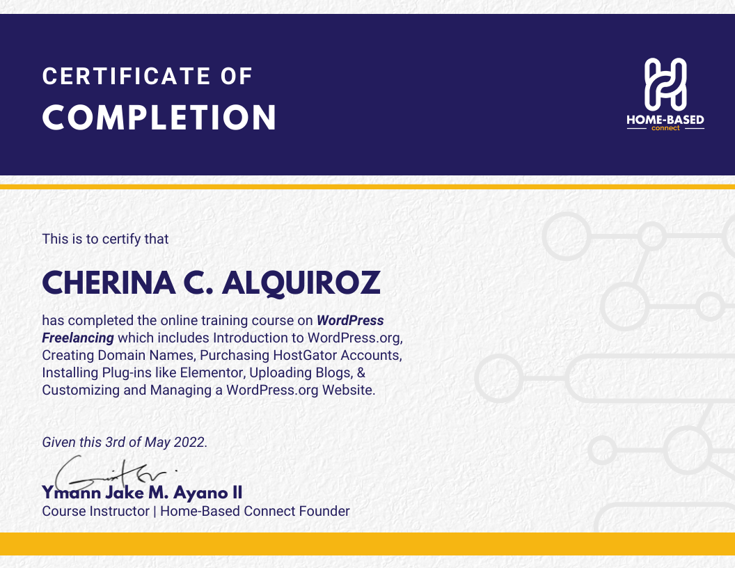 Certificate