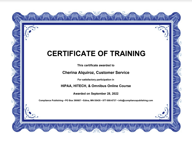 Certificate