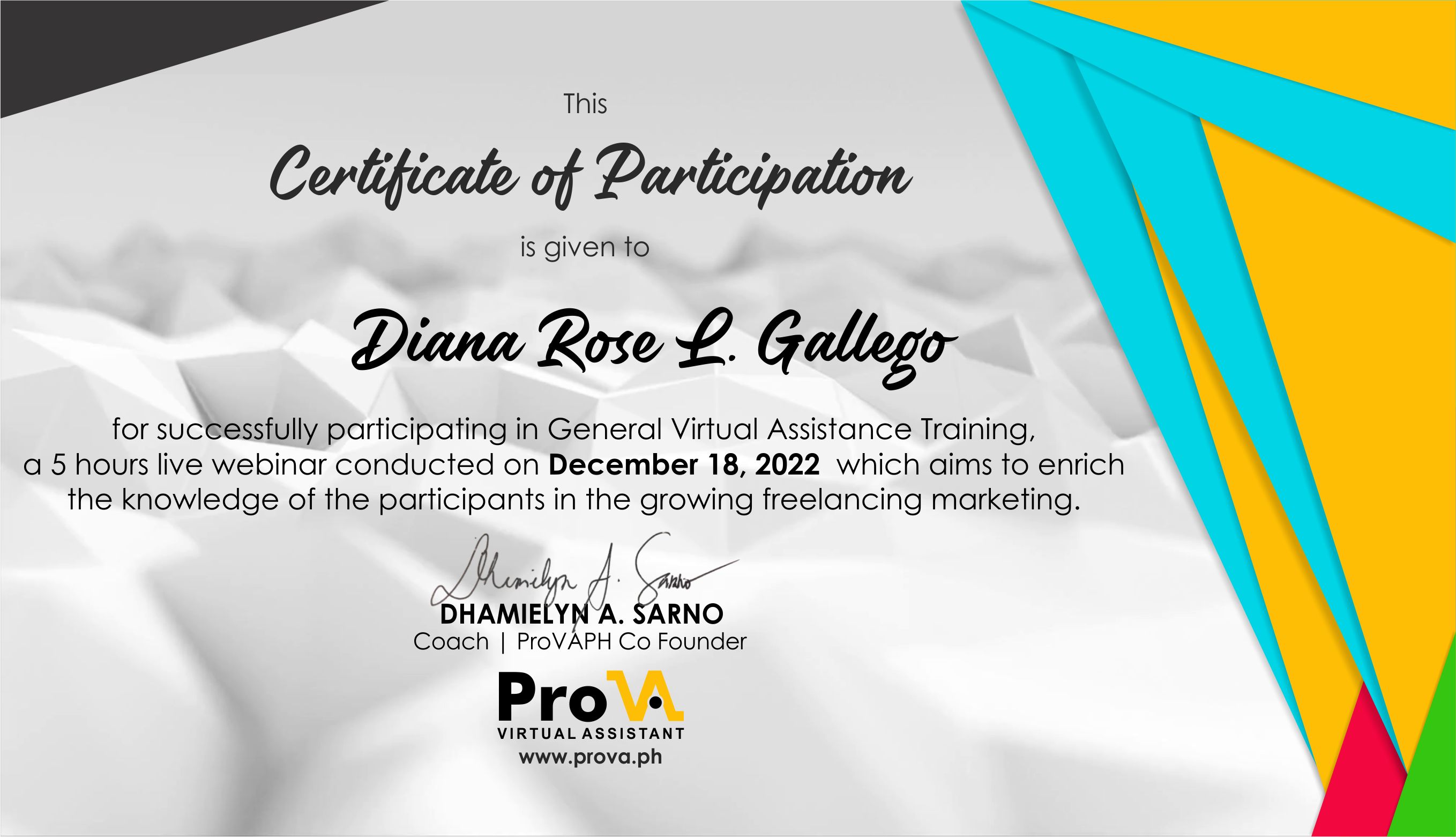 GENERAL VIRTUAL ASSISTANT ( GVA)