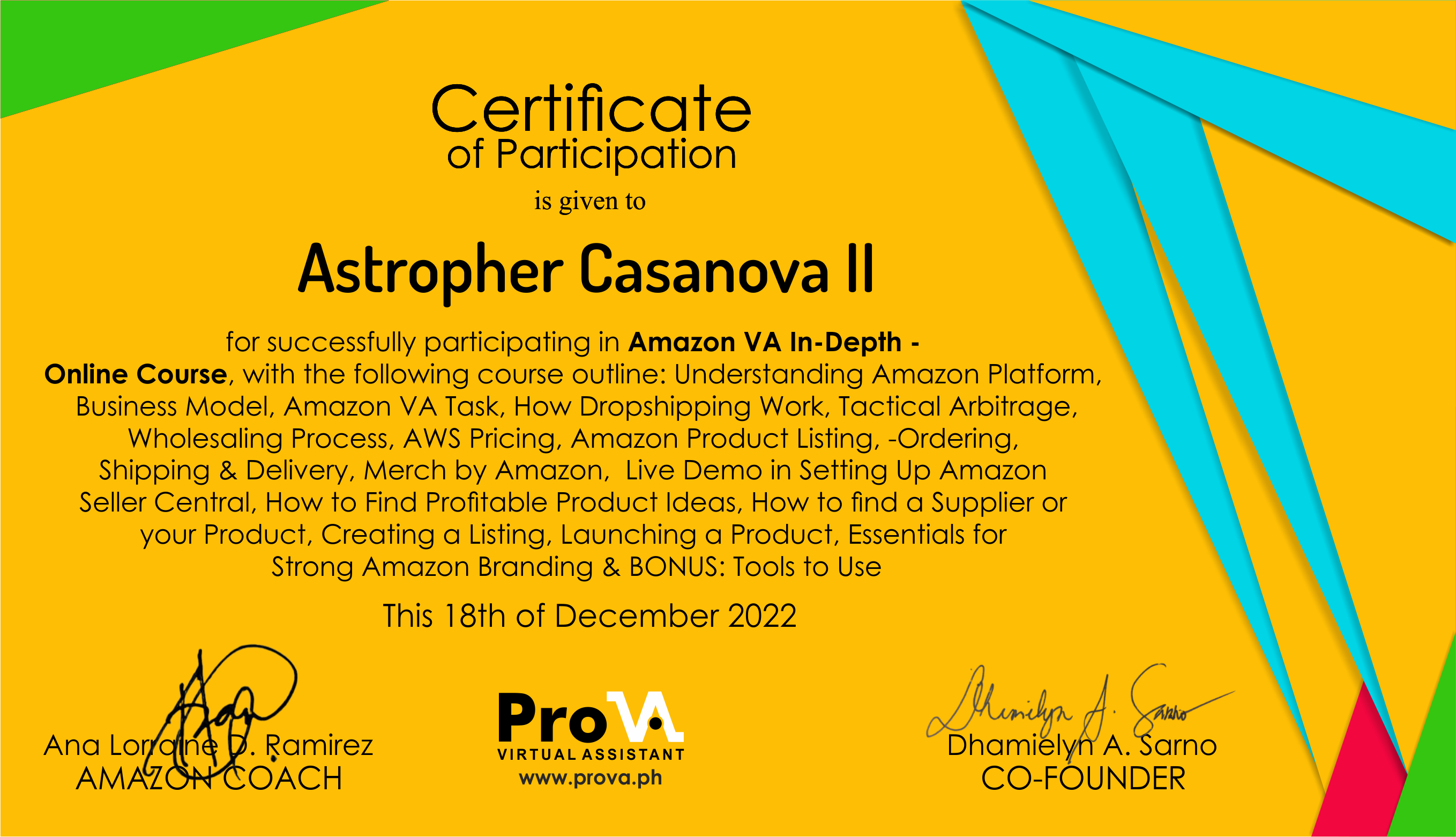 Amazon VA In-Depth-Online Course