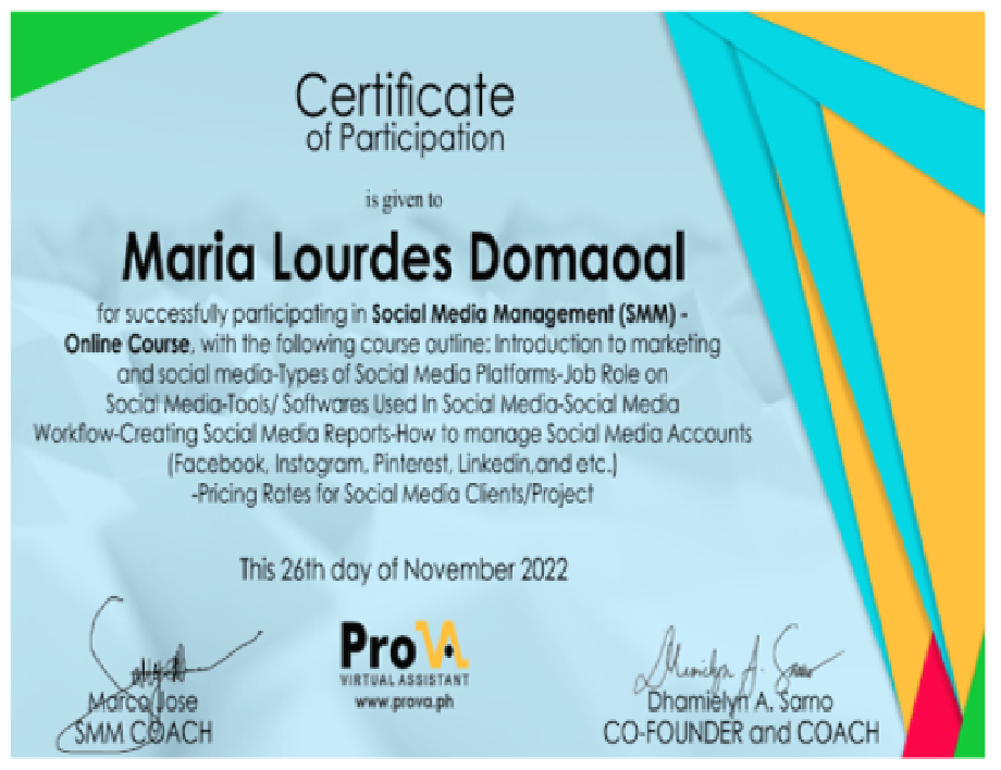 Social Media Management training