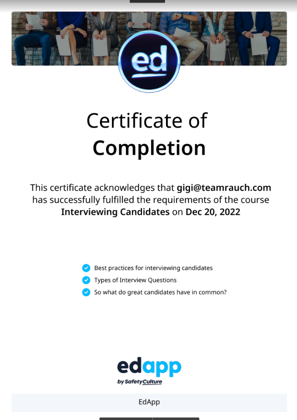 Interviewing Candidates Course