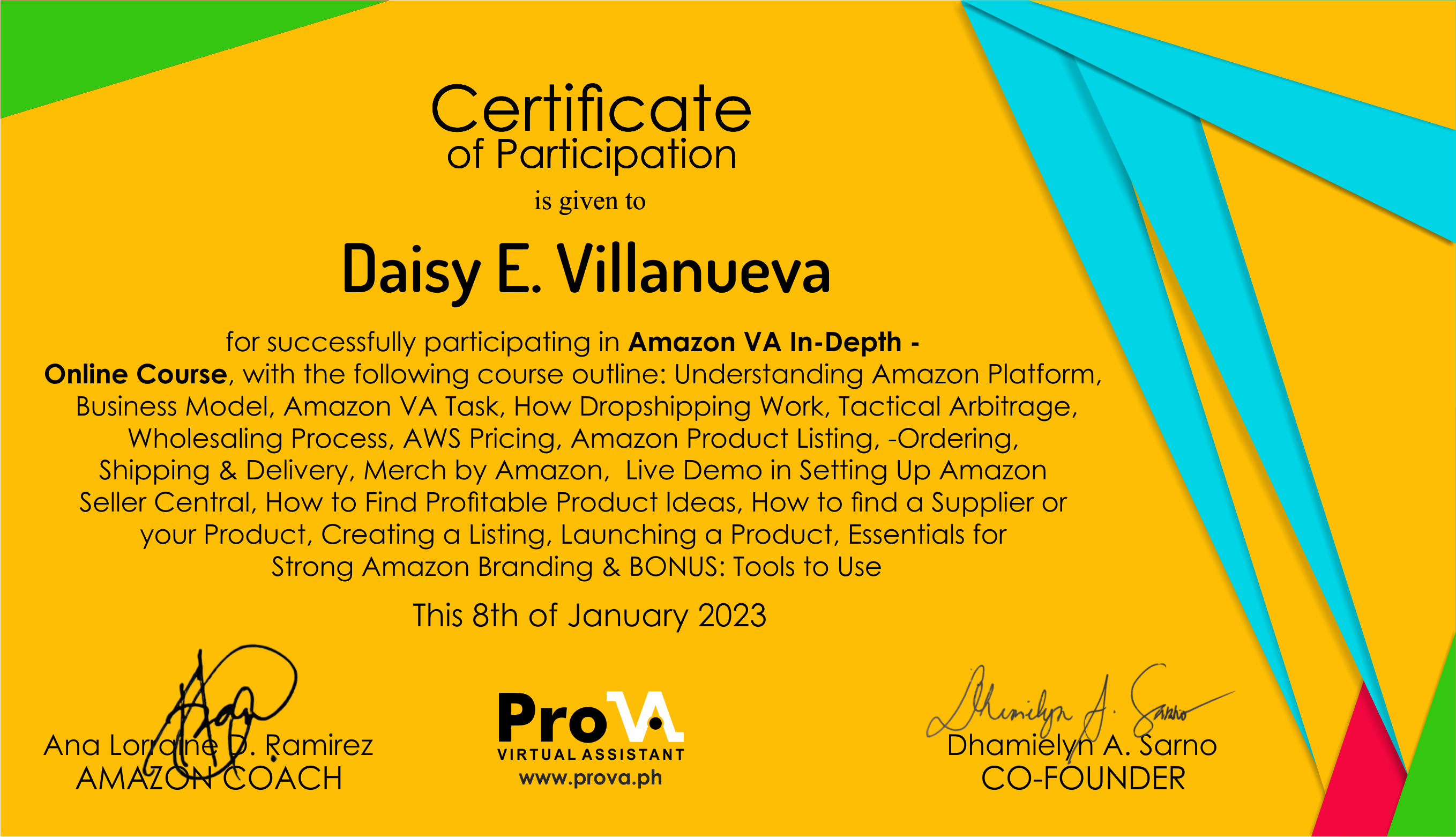 AMAZON CERTIFICATE