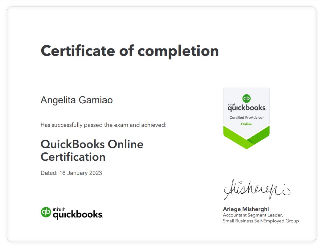 Quickbooks ProAdvisor