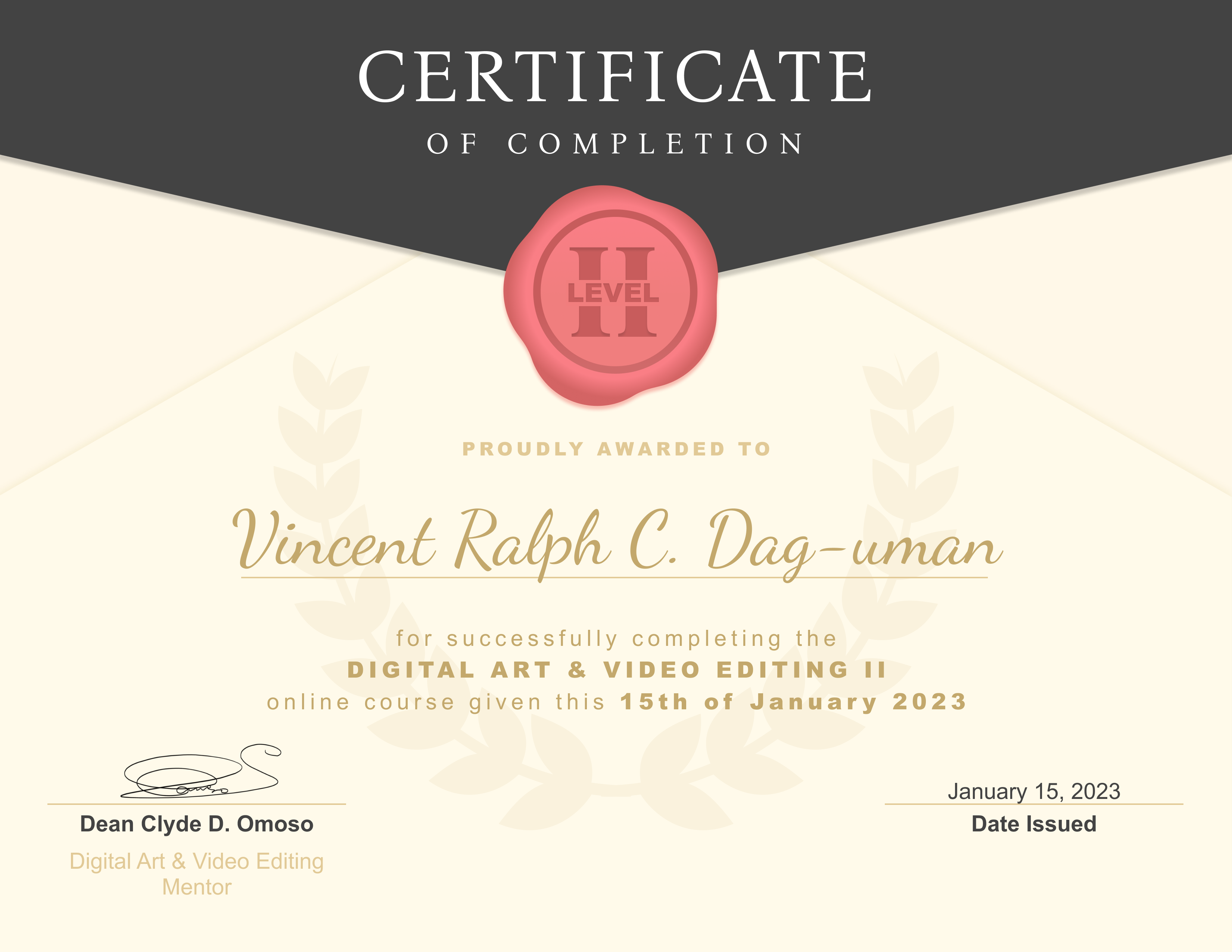 Digital Art & Video Editing II