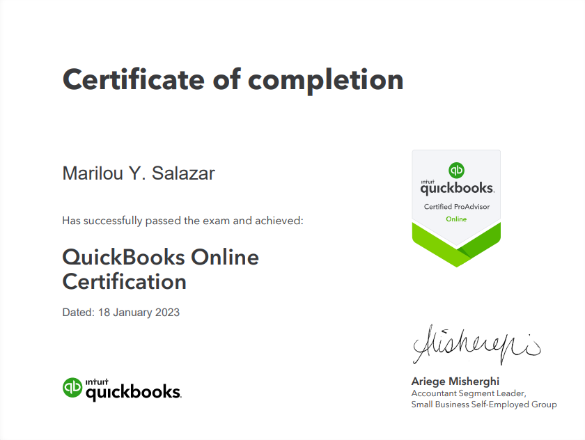 QuickBooks Online Certification
