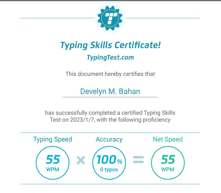 TYPING TEST - Certification