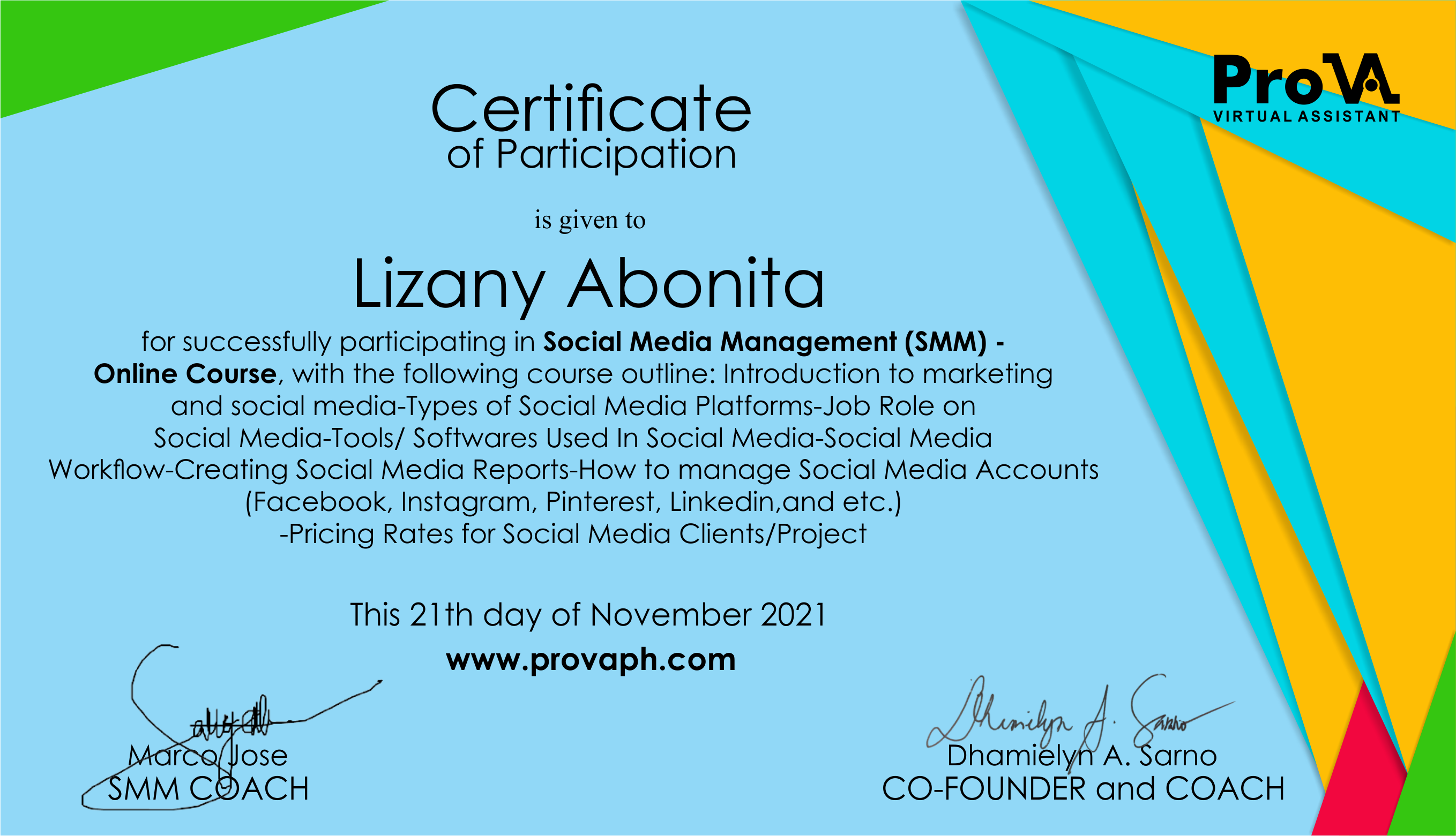 Certificate
