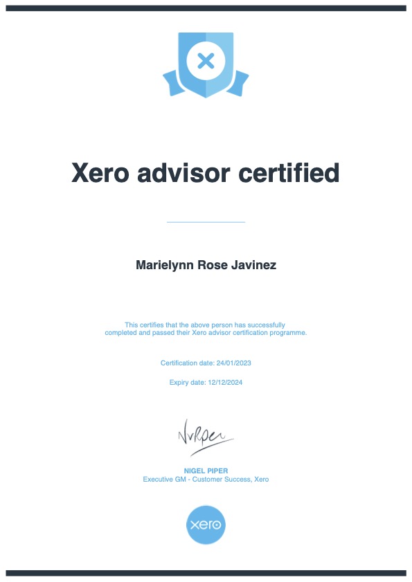 Xero Certification