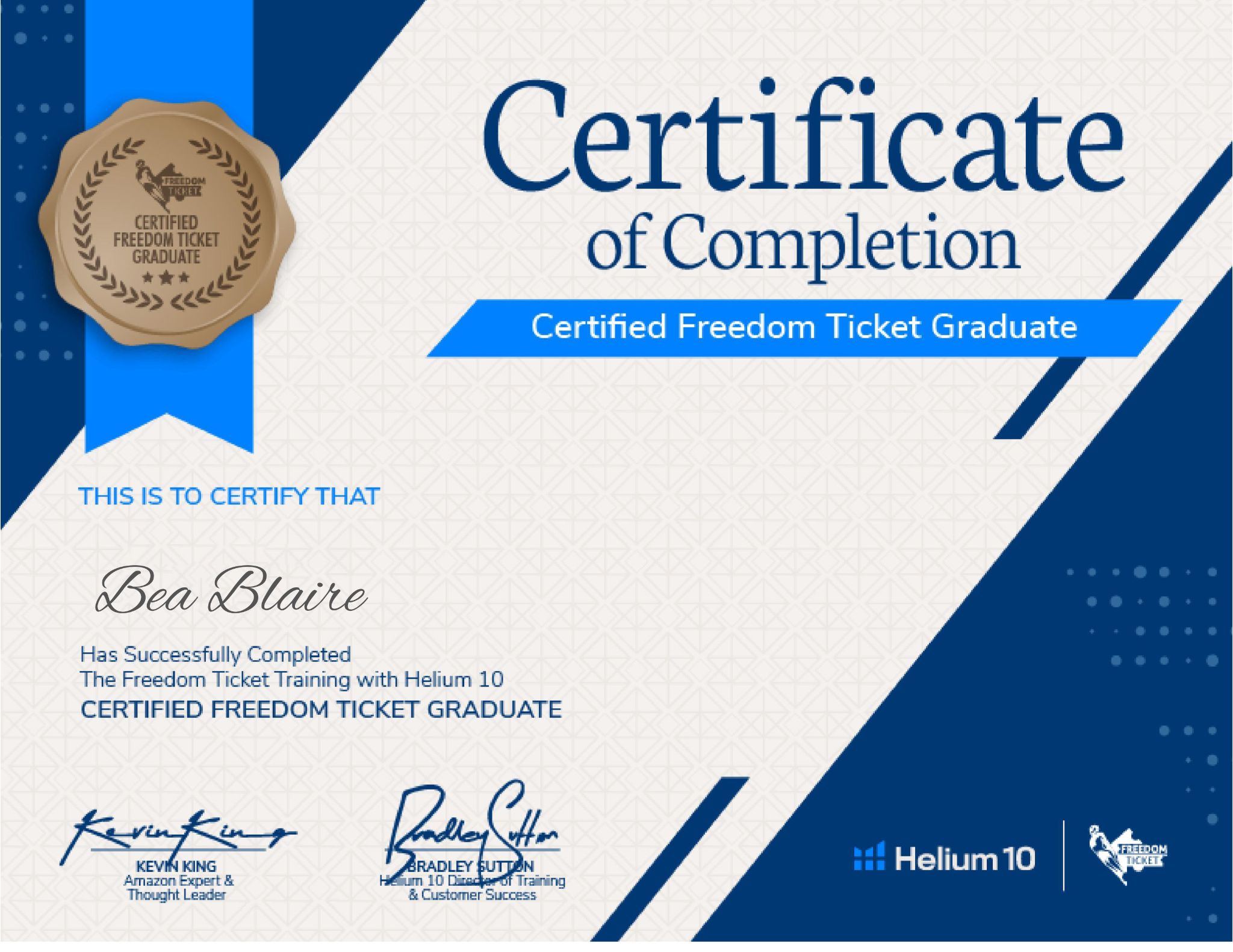 Helium10 Freedom Ticket