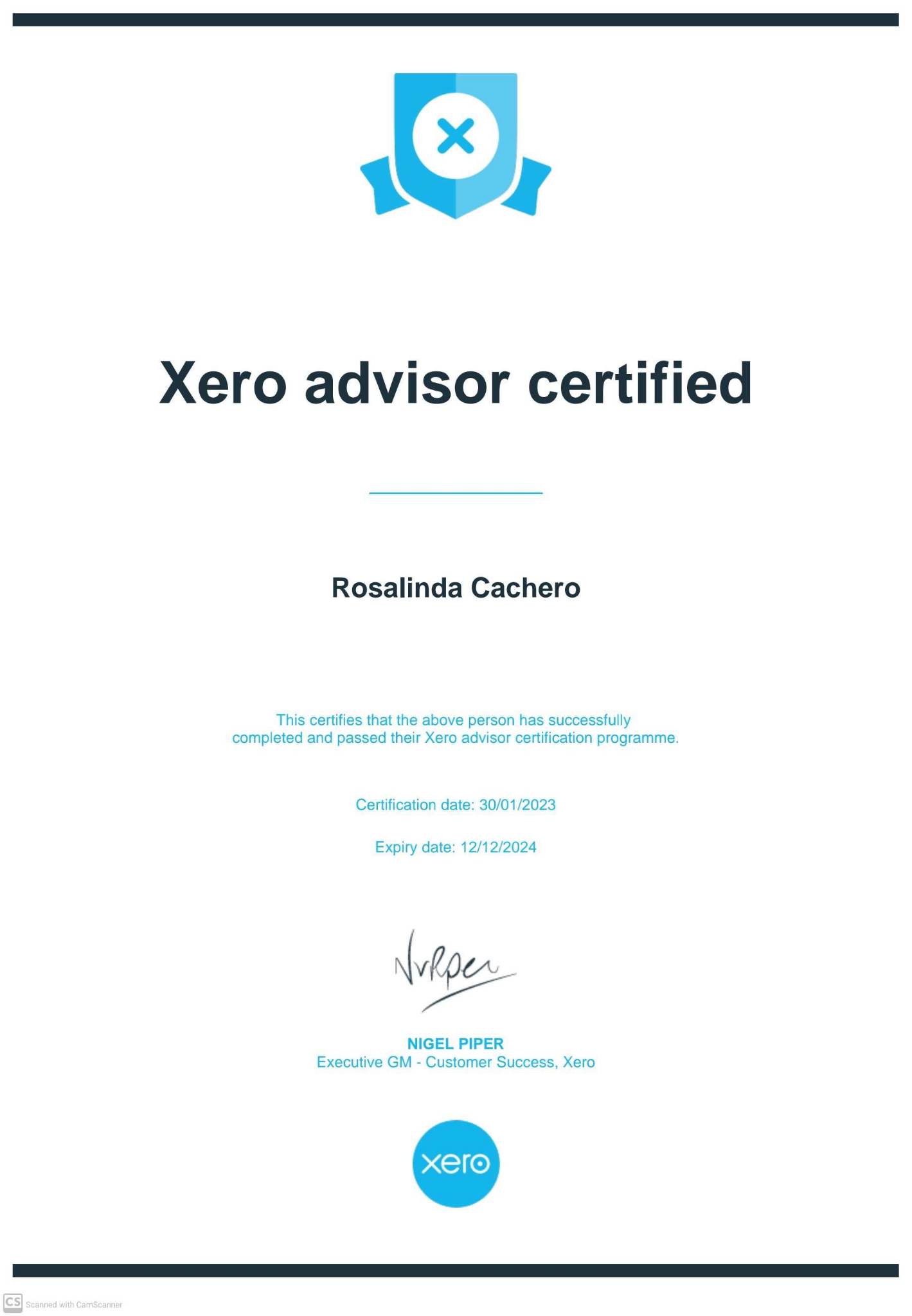 Xero Advisor Certificate