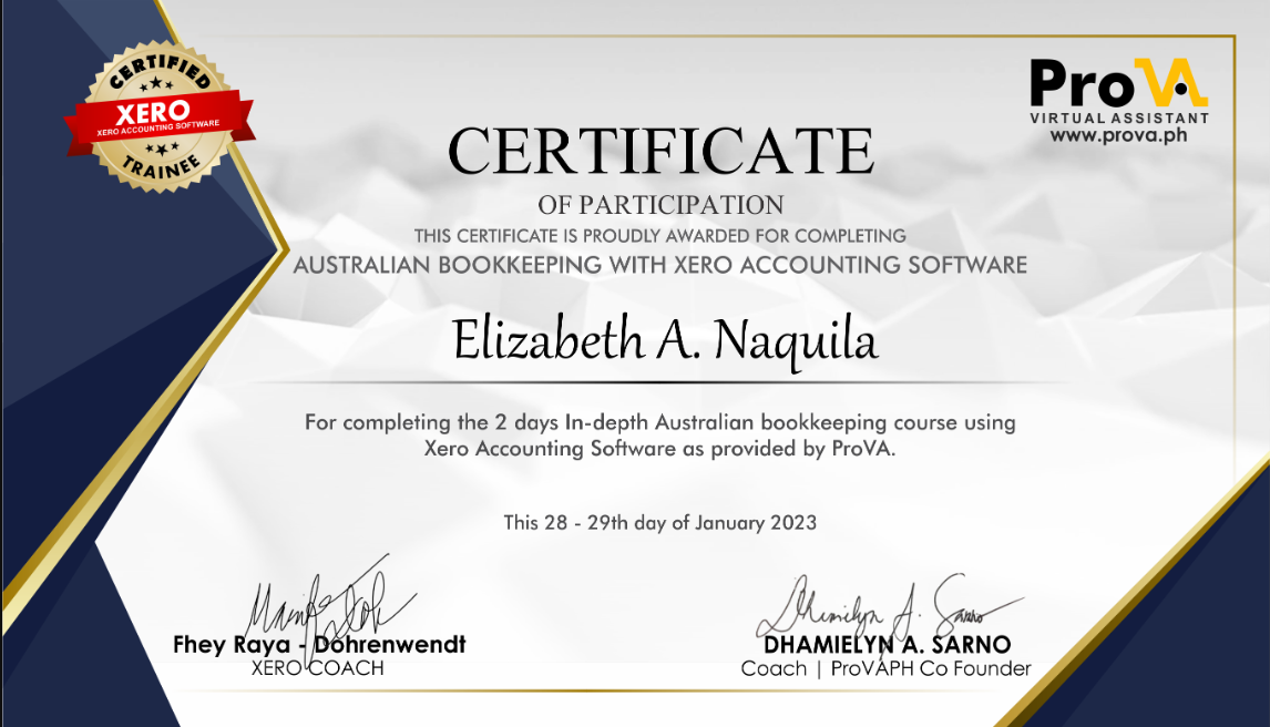 Australian Bookkeeping with Xero Accounting Software Training Certificate