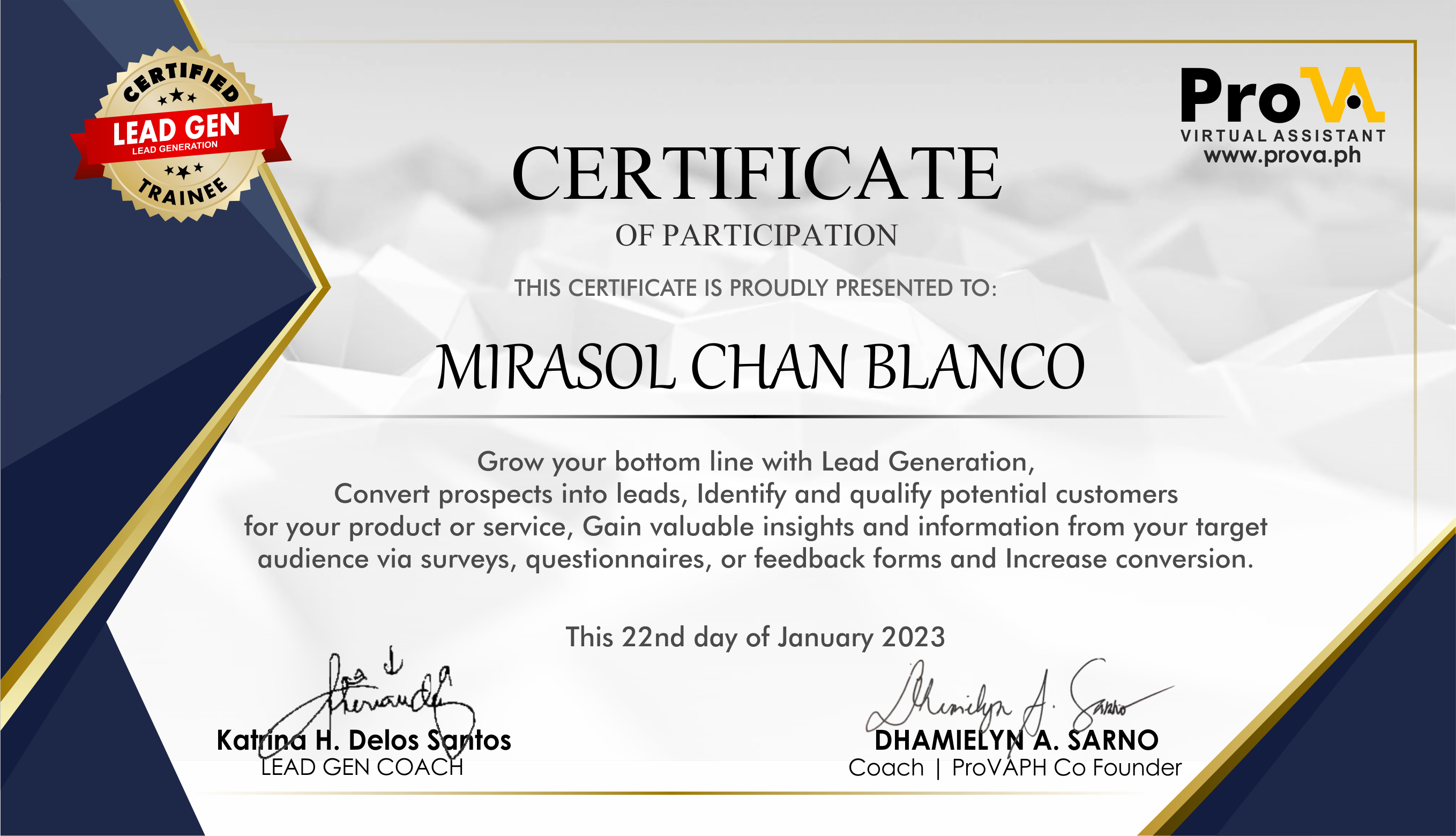 ProVA  Lead  Generation Training