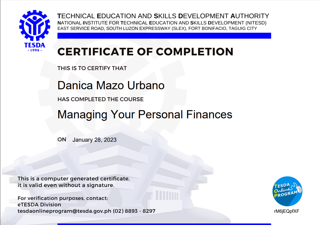 Managing your personal Finances