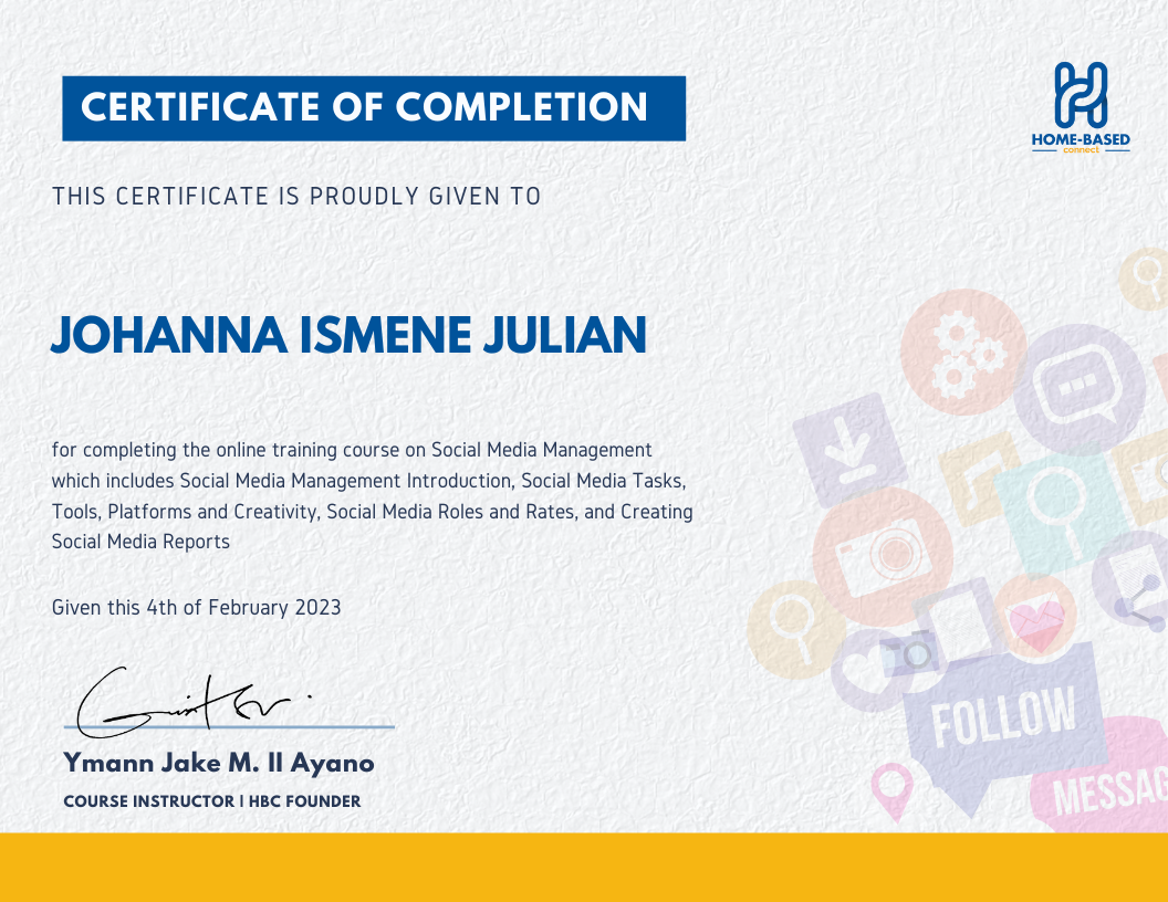 HOME-BASED CONNECT:  Social Media Manager