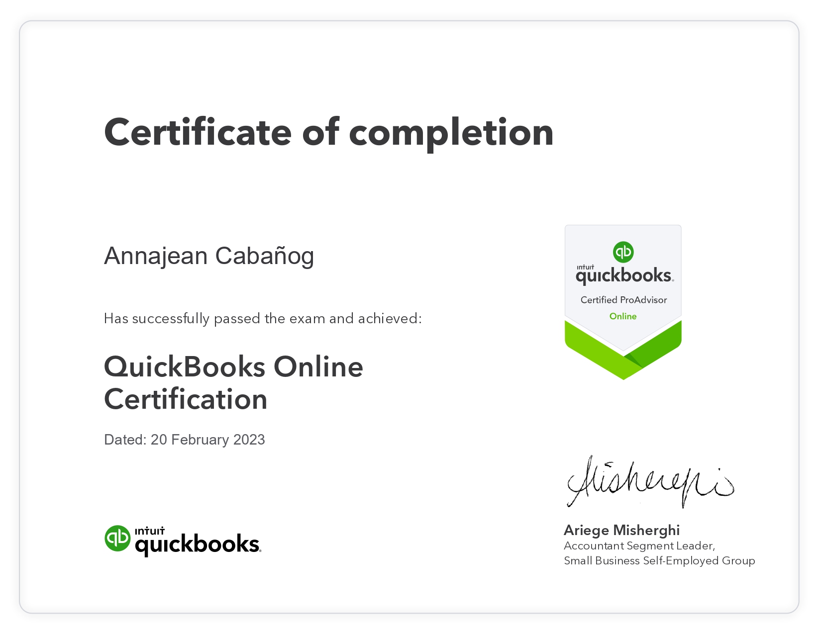 Certified ProAdvisor Online