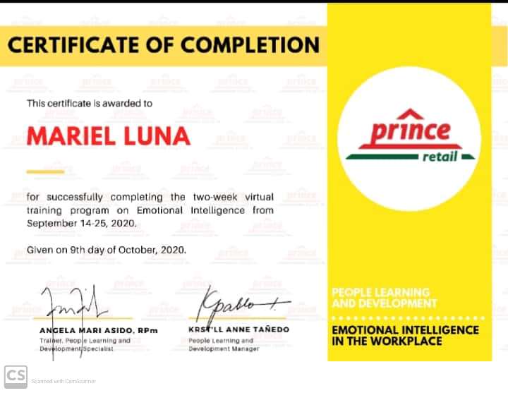 Emotional Intelligence Certificate