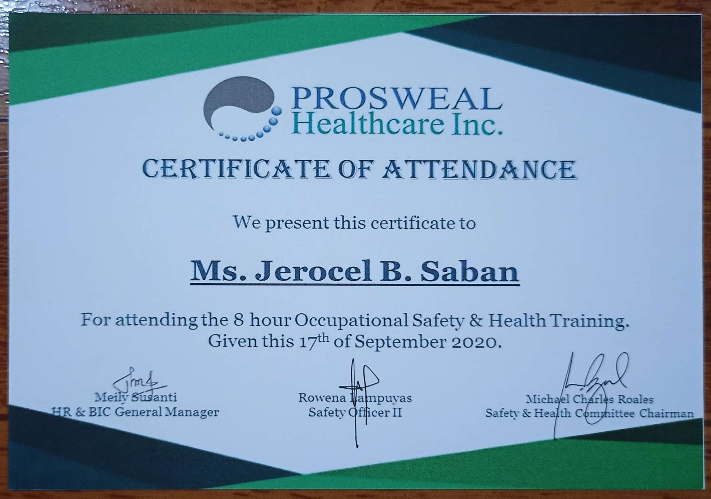 Occupational Safety & Health Training