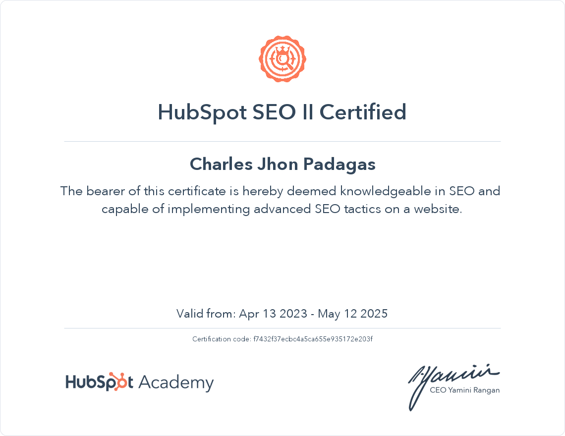 Certified SEO II
