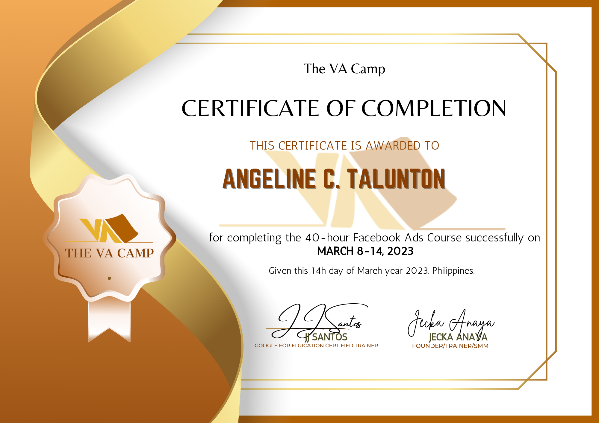 FB ADS CERTIFICATION