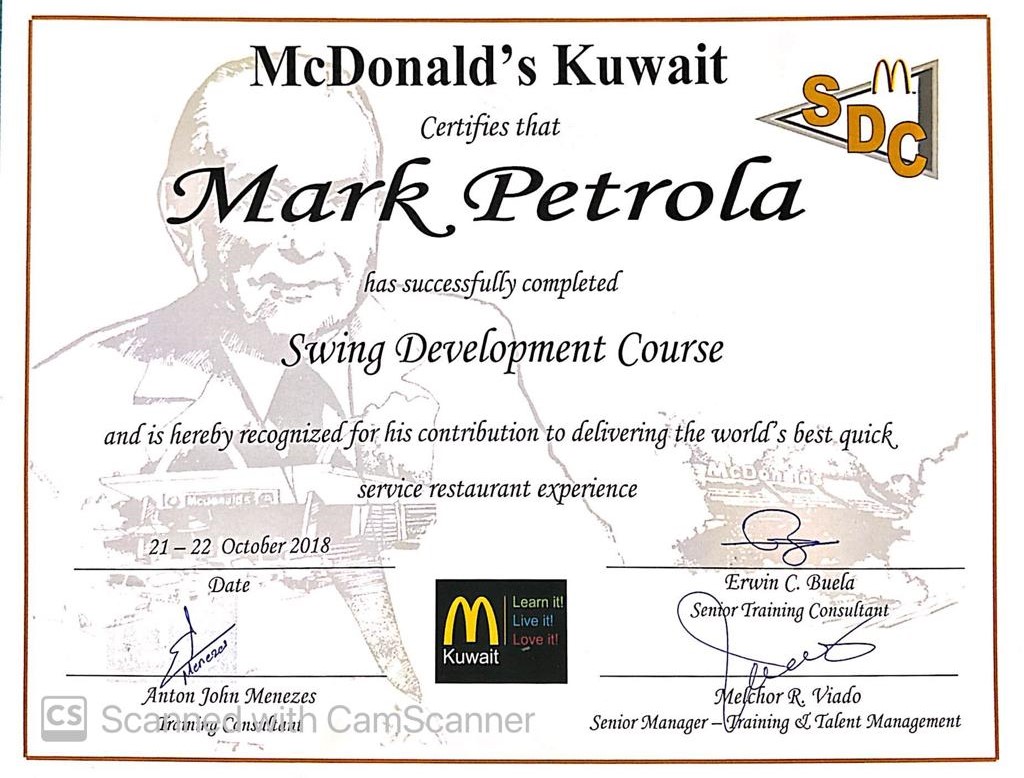 Swing Manager Development Course