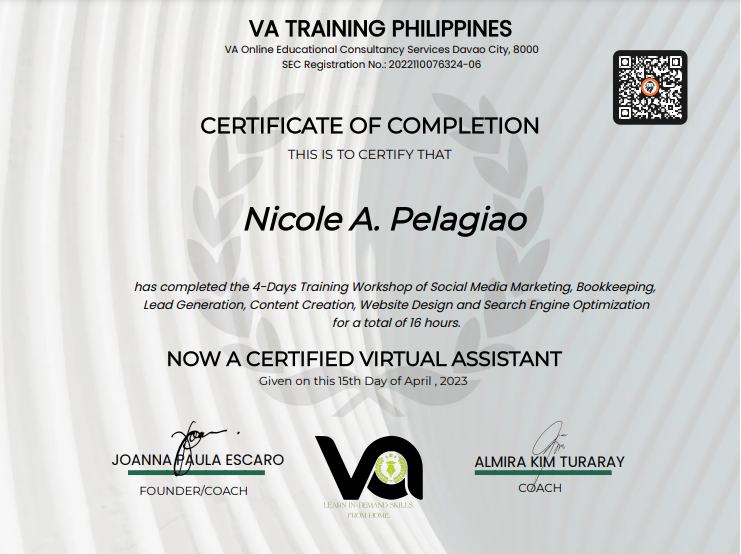 Virtual Assistant Certification