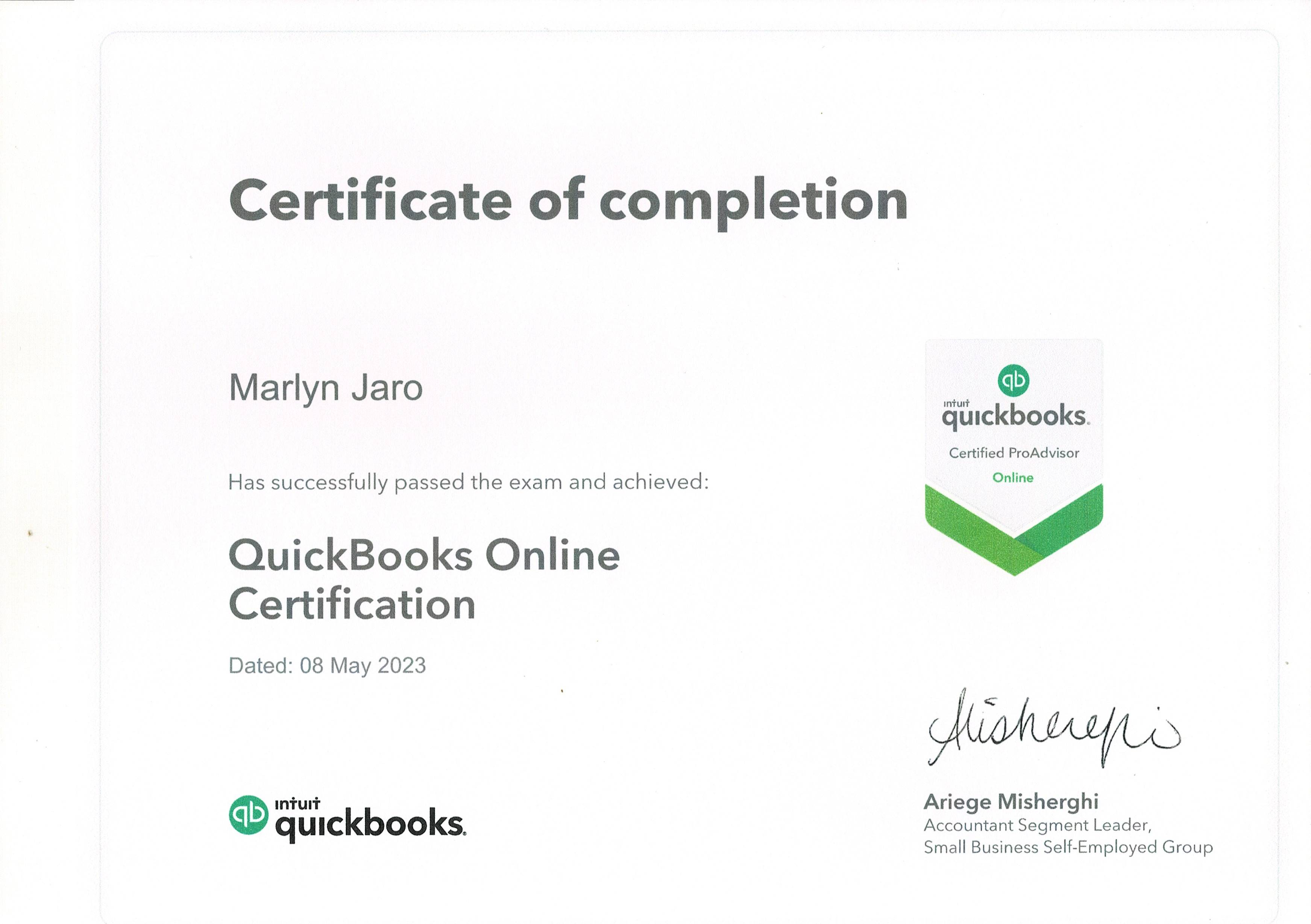 QBO Certification