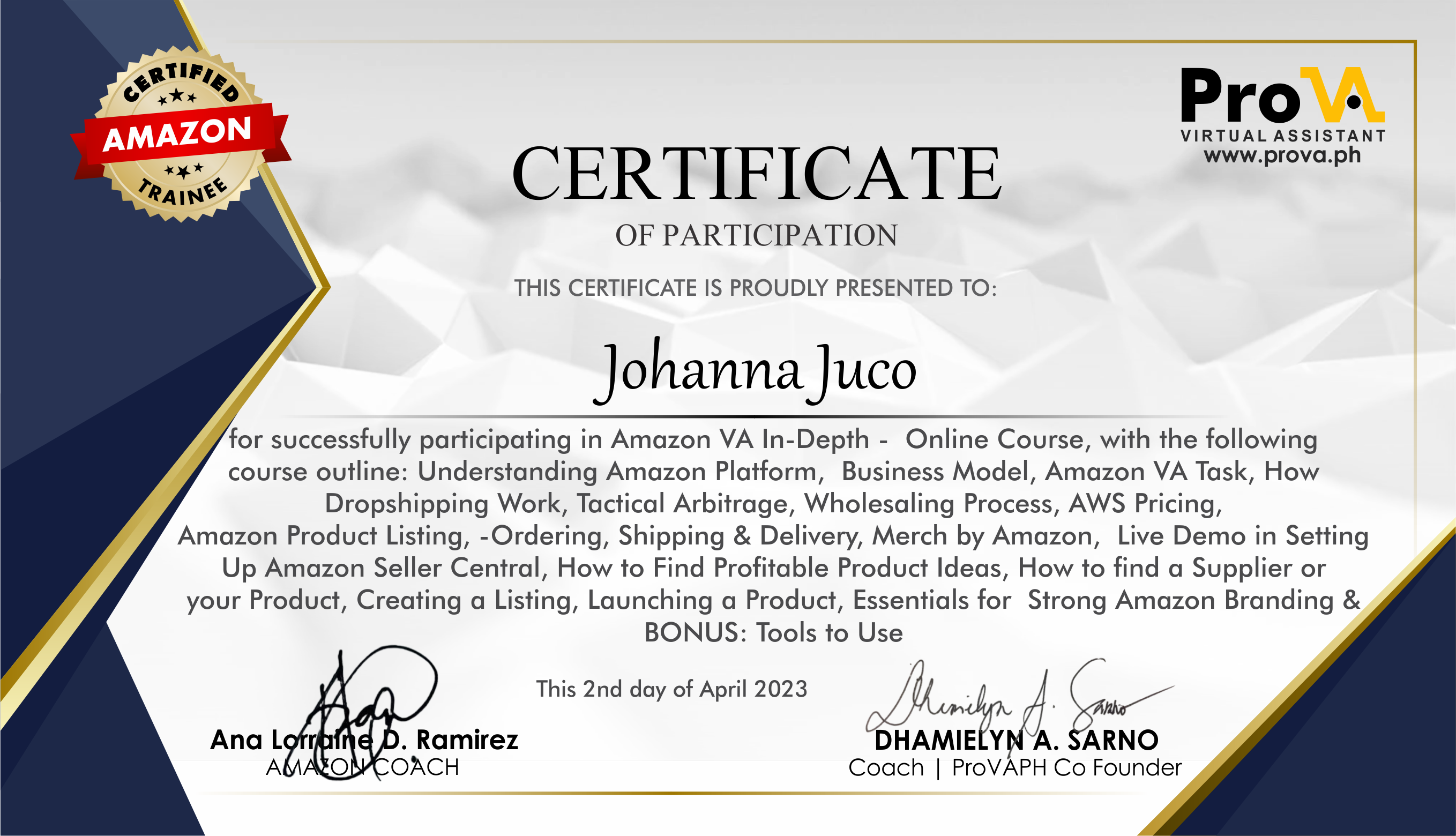 Amazon In-depth Training