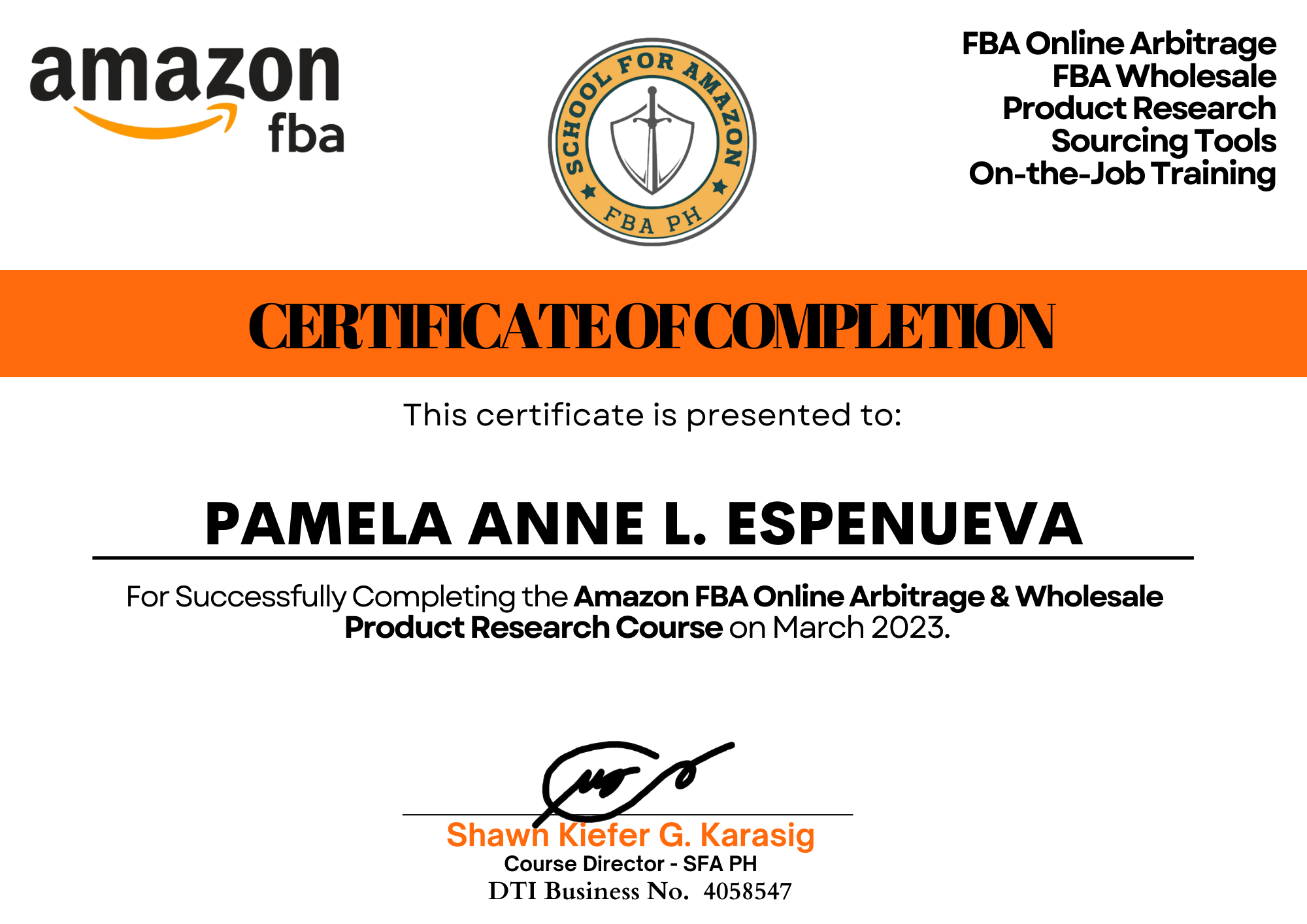 Amazon Product Researcher ( SFA FBA PH)