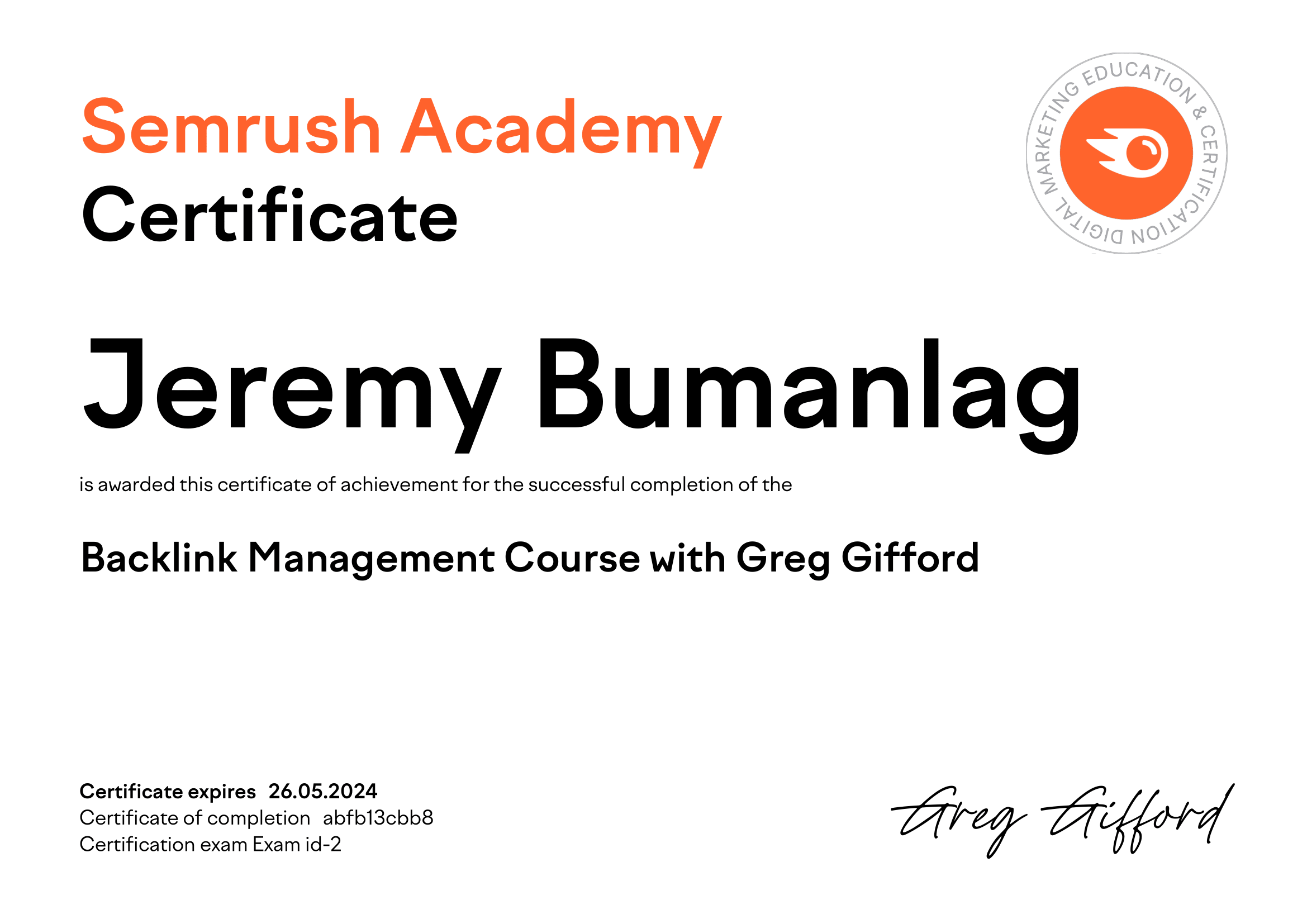 Backlink Management Course