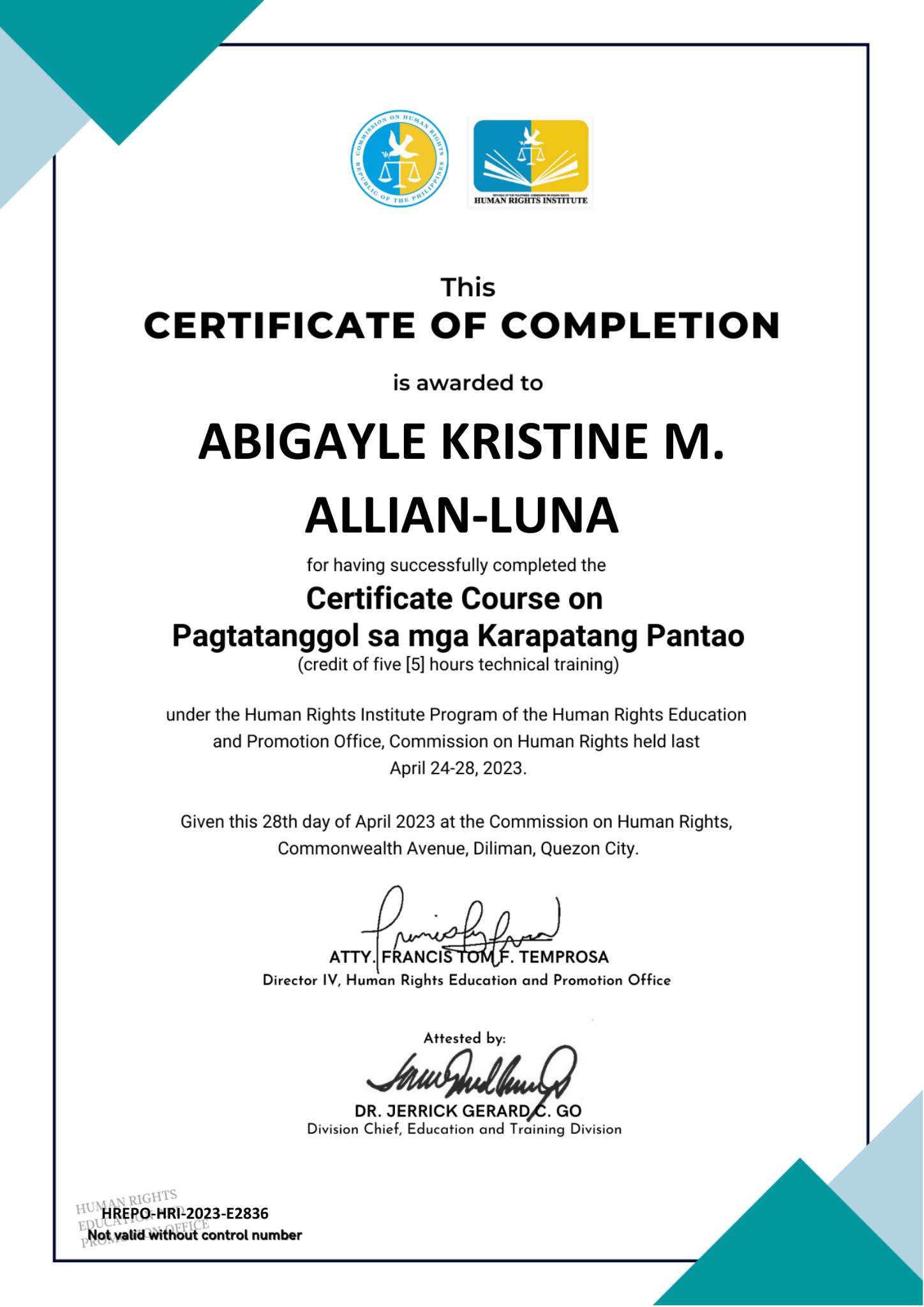 Pagtatanggol sa mga Karapatang Pantao