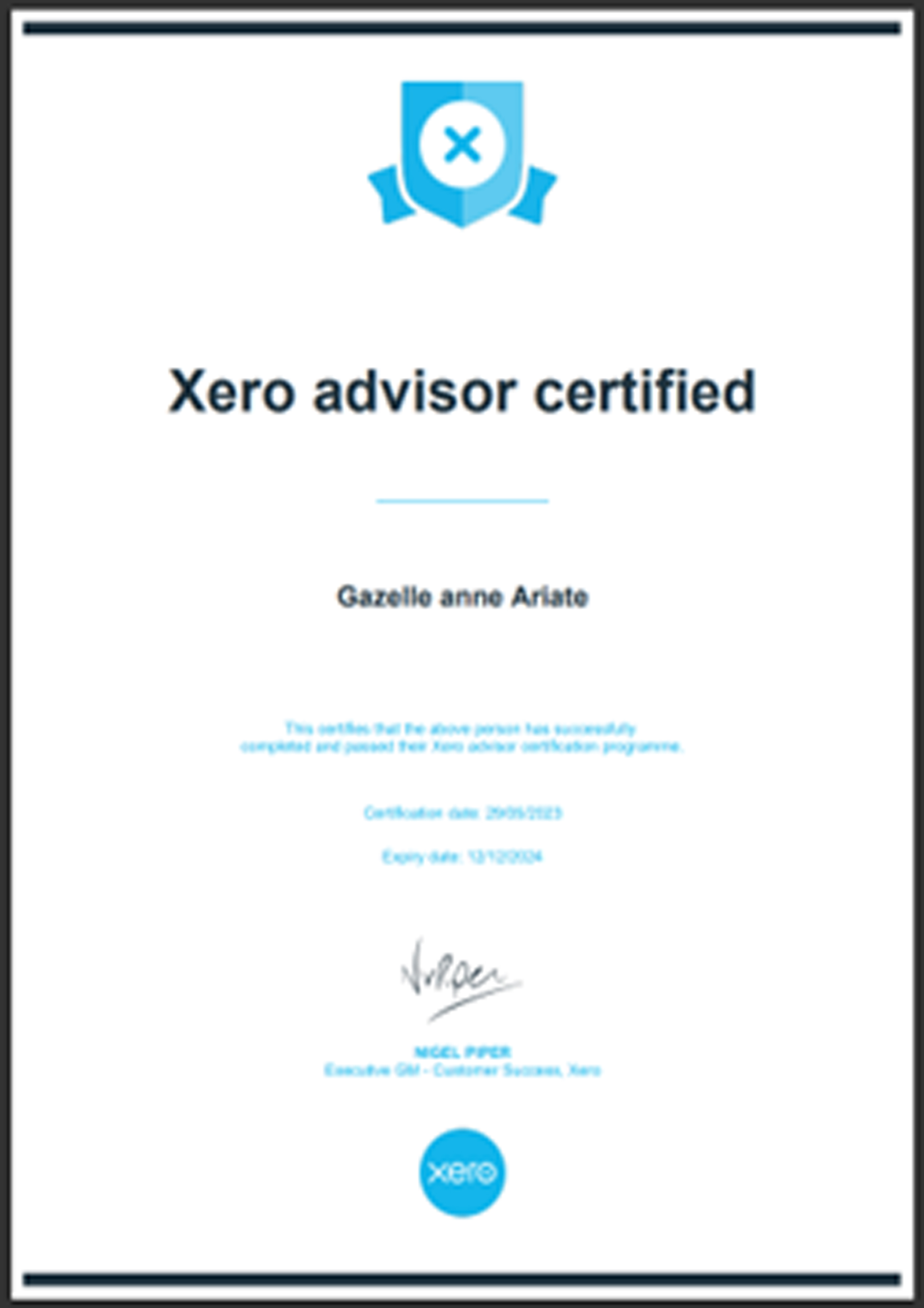Xero Adviser Certification