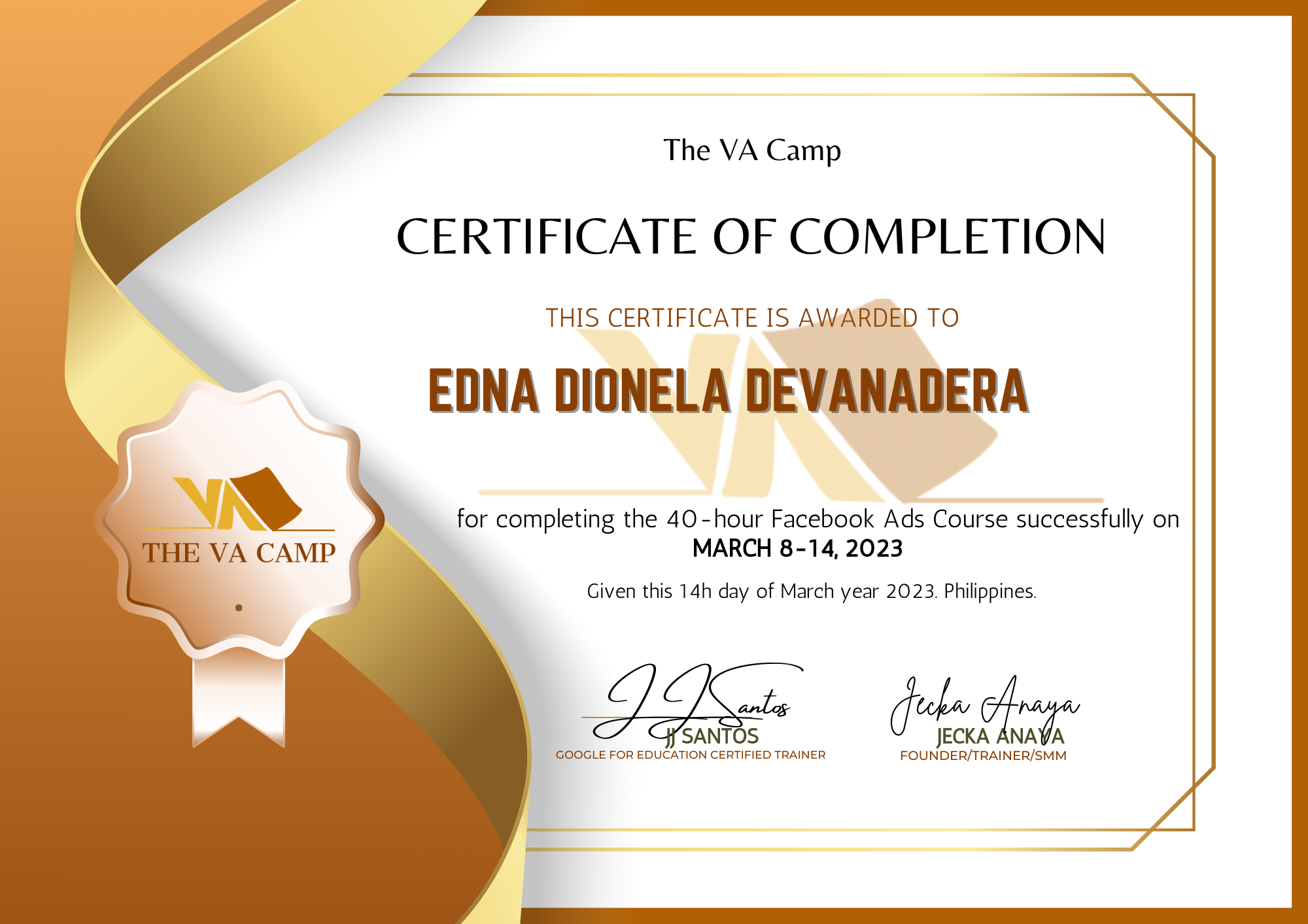 Certificate of Participation