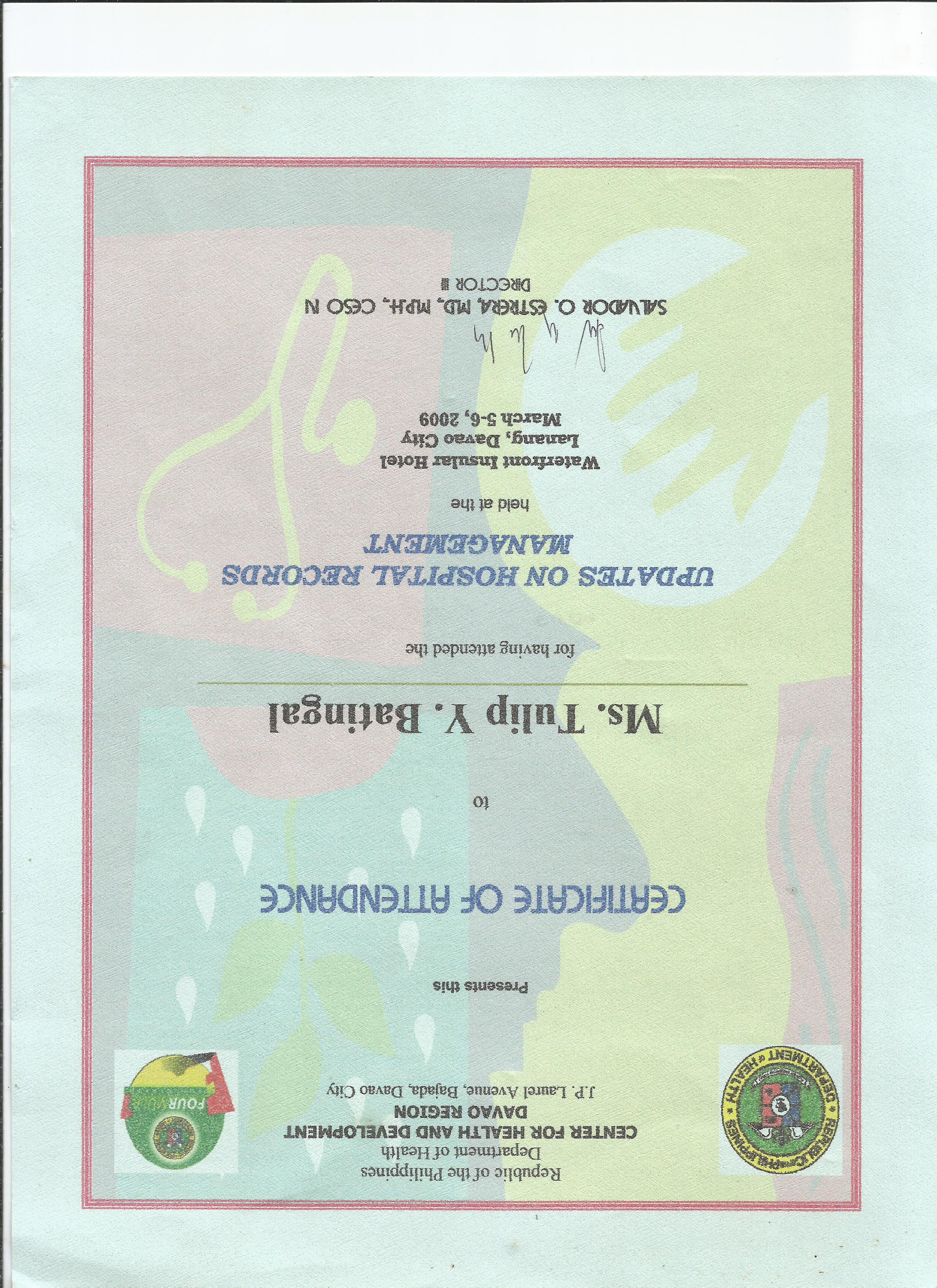 Updates on Hospital Records Management Training