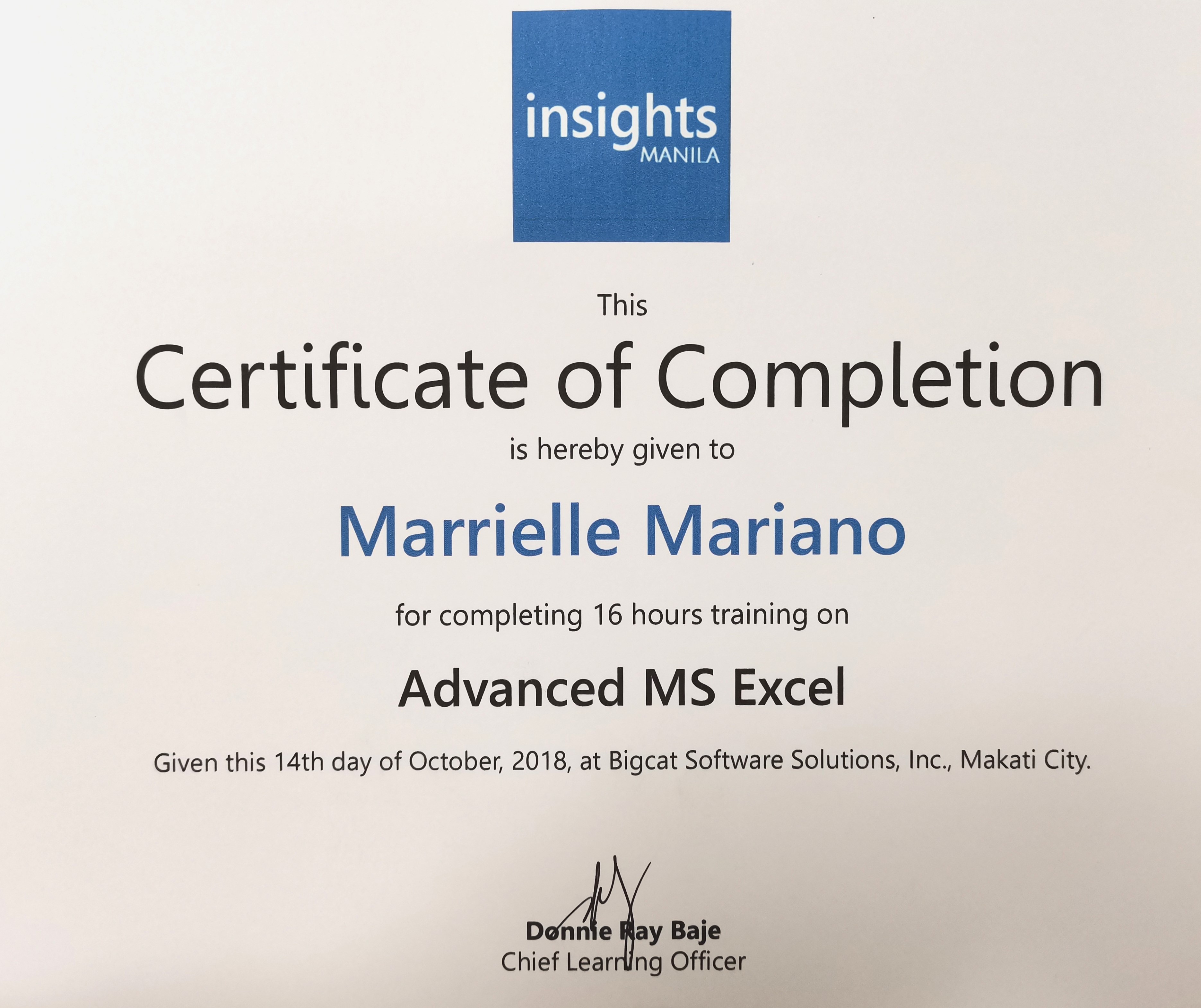 Advance MS Excel