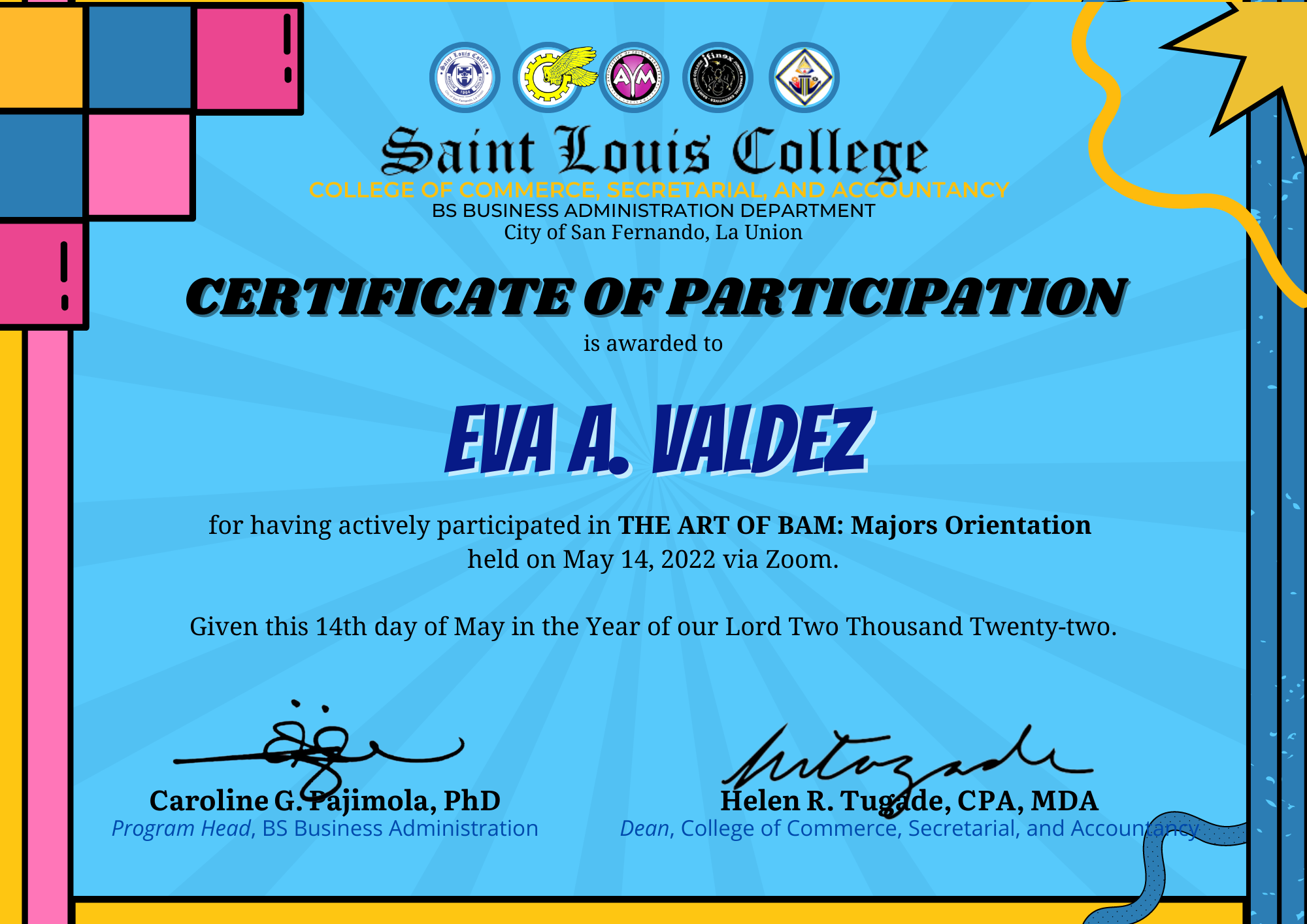 THE ART OF BAM: MAJORS ORIENTATION