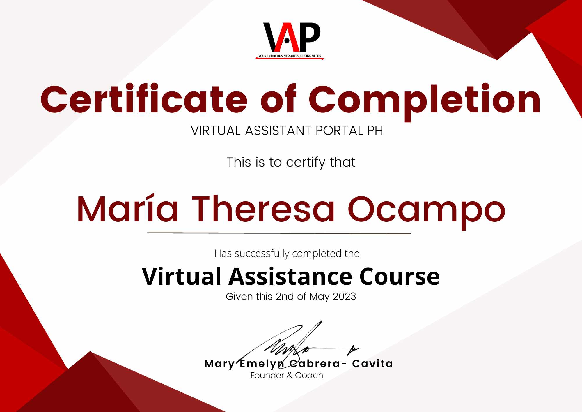General Virtual Assistant Certificate