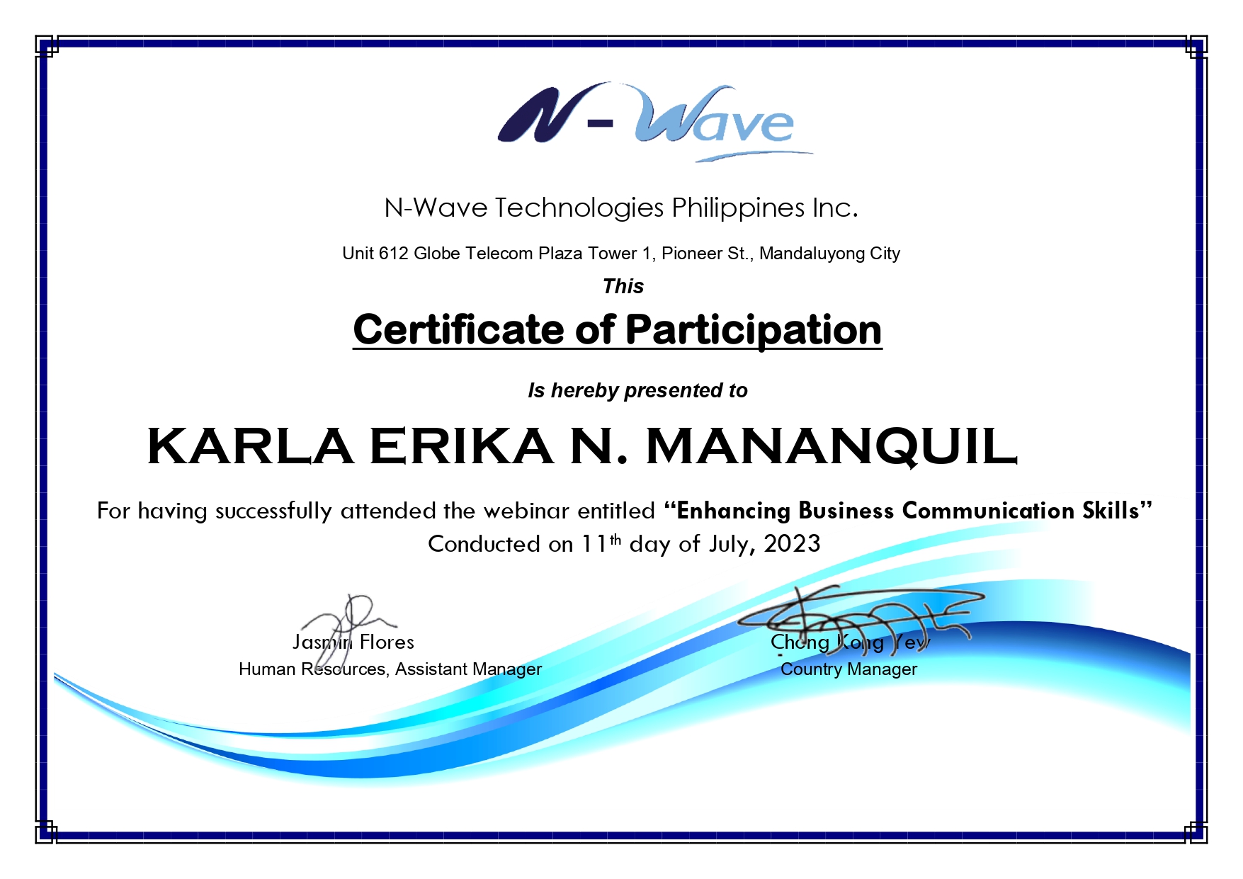 ENHANCING BUSINESS COMMUNICATION SKILLS