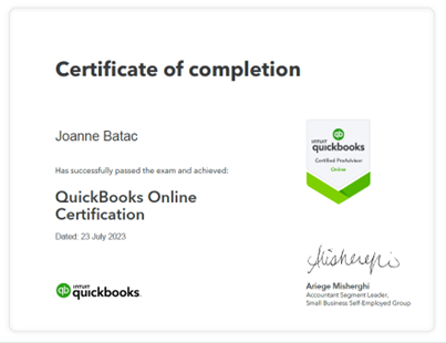 QuickBooks Online ProAdvisor Certification