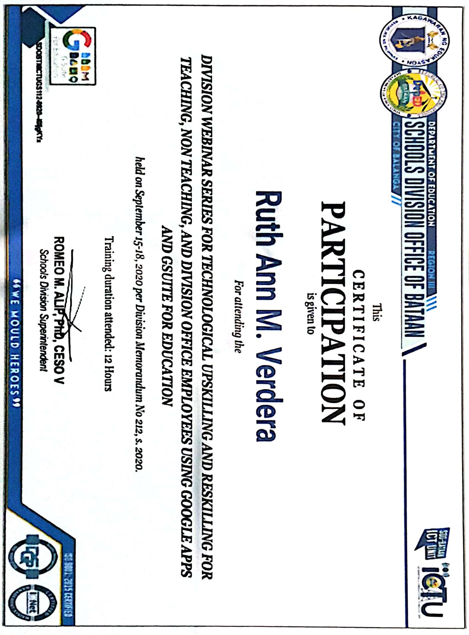 UPSKILLING AND RESKILLING GOOGLE APPS AND GSUITE