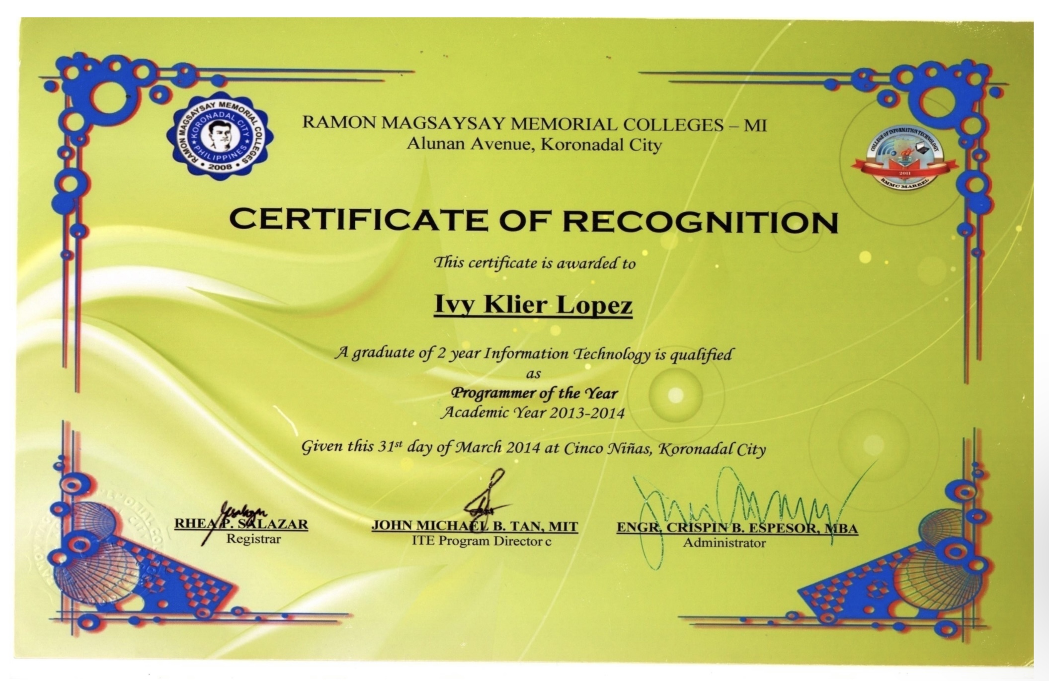 Programmer of the Year